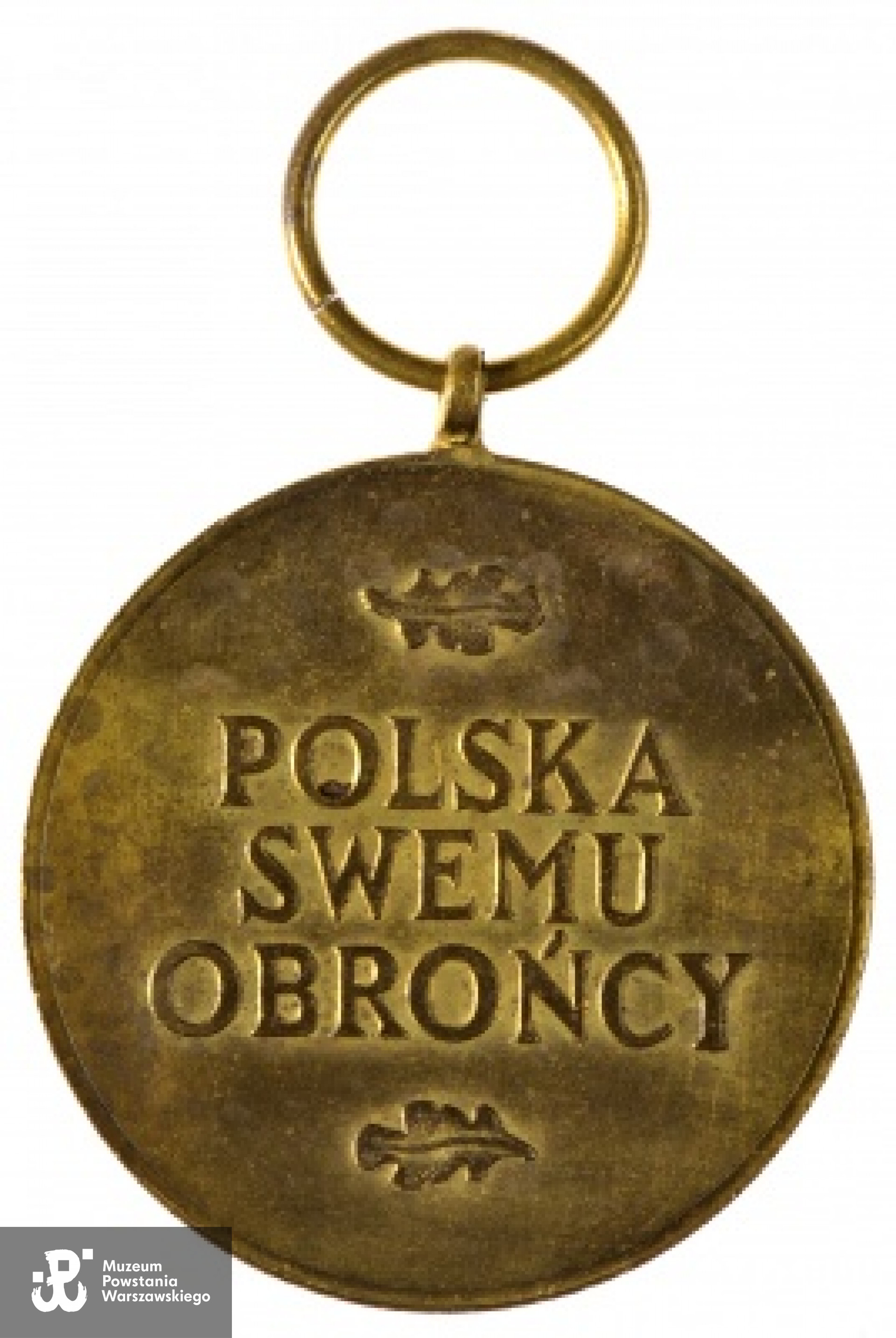 Medal Wojska nadany mjr Bolesławowi Kontrymowi.  Bez wstążki - rewers