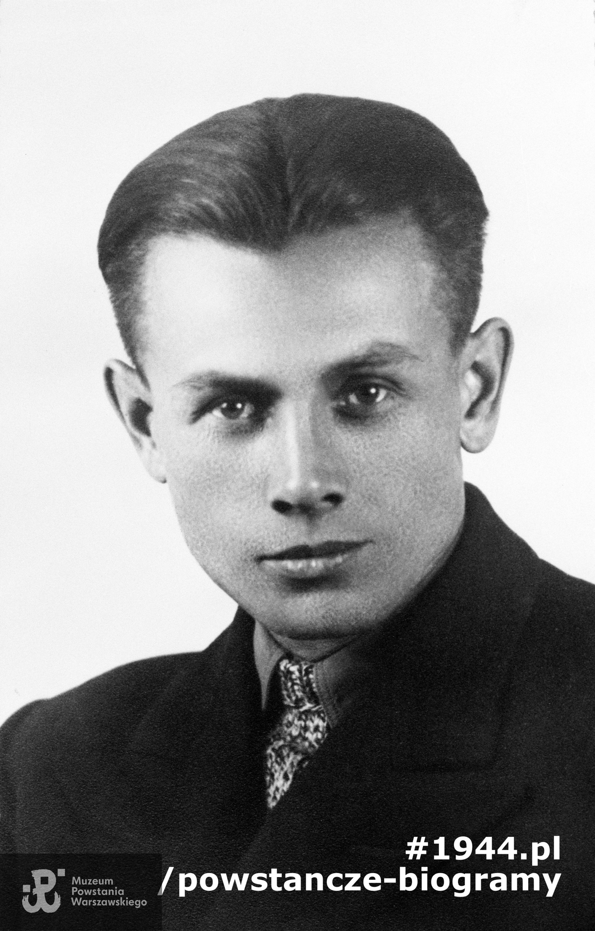 kpt. Eugeniusz Stasiecki ps. "Piotr Pomian" (1913-1944). Fot. ze zbiorów Muzeum Powstania Warszawskiego - batalion "Zośka". Ujęcie tożsame P/8717/16