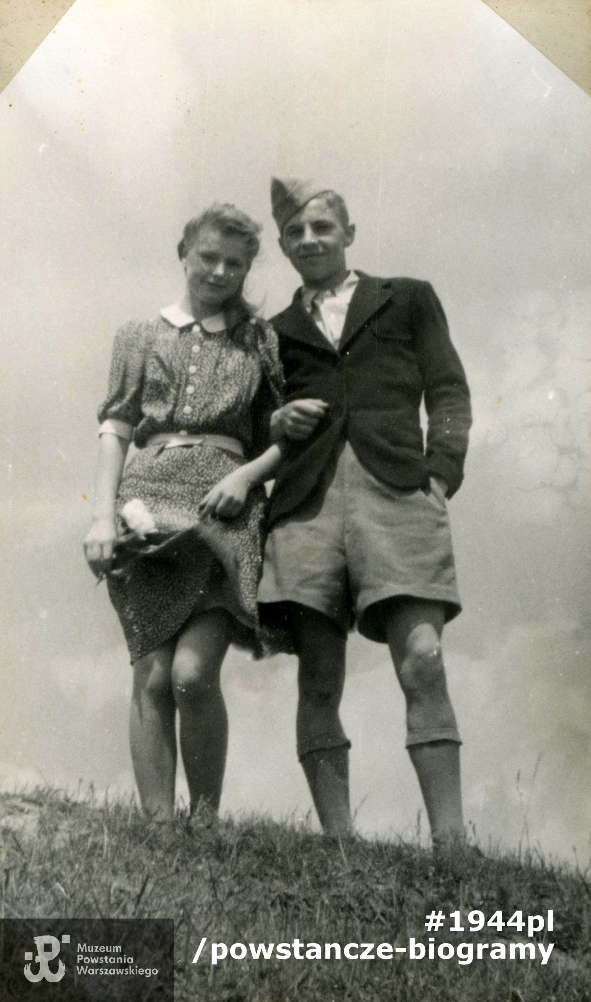 Adela Bubeła ( konspiracji w Szarych Szeregach, sanitariuszka w Powstaniu) i Jan Stefaniak "Kur" (w Powstaniu na Żoliborzu - zgrupowanie "Żyrafa"). Fot. z archiwum prywatnego p. Lecha Sedlaczka ps. Hak.