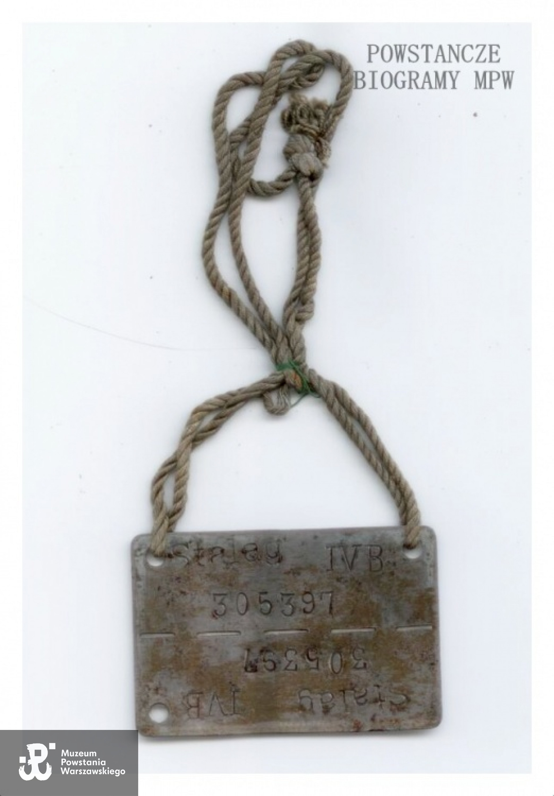 Blaszka jeniecka ze Stalagu IV B. Z archiwum rodzinnego Anety Krent