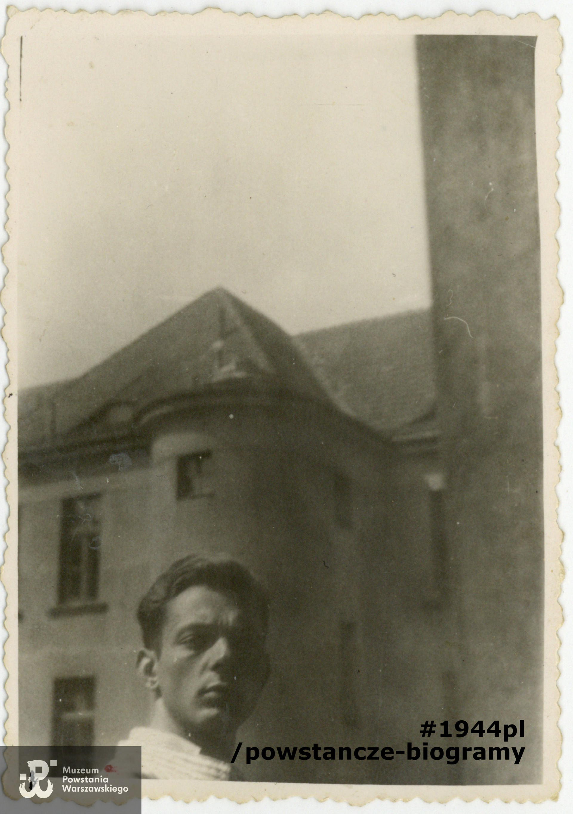 Szpital Wolski, czerwiec 1940 roku. "Beniaminek" - kpr. pchor. Józef Chmielnik. Fot. z  archiwum rodzinnego p. Jolanty Stasiak z d. Kiersnowskiej