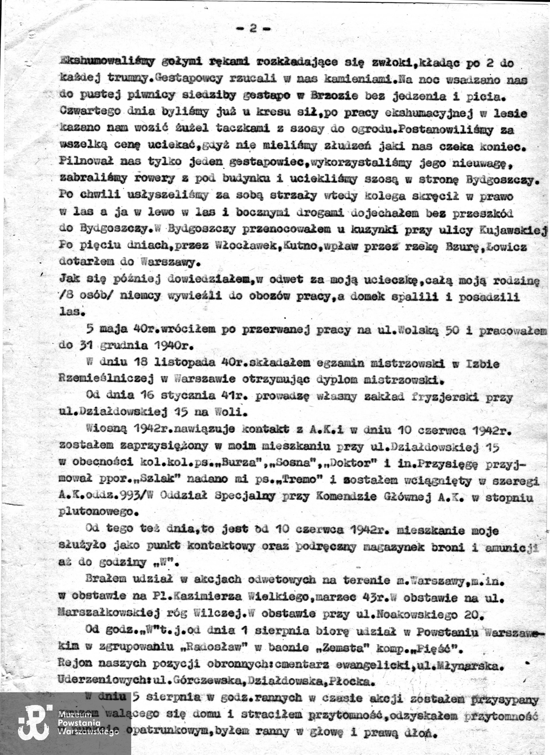 Życiorys ze zbiorów rodzinnych p. Bożeny Mankiewicz