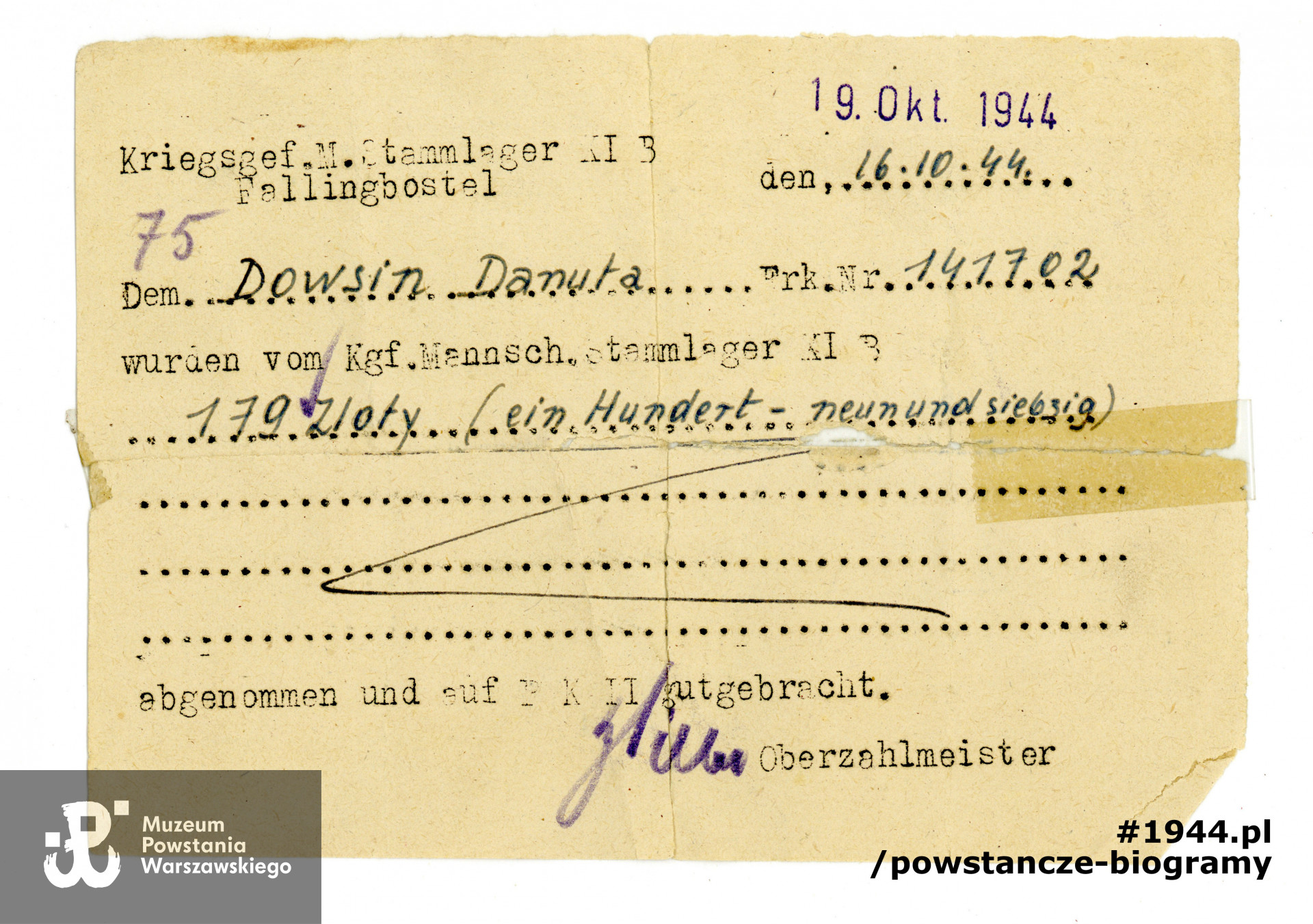 Ze zbiorów Muzeum Powstania Warszawskiego, sygn. P/3366-68, dar p. Danuty Zadig z domu Dowsin