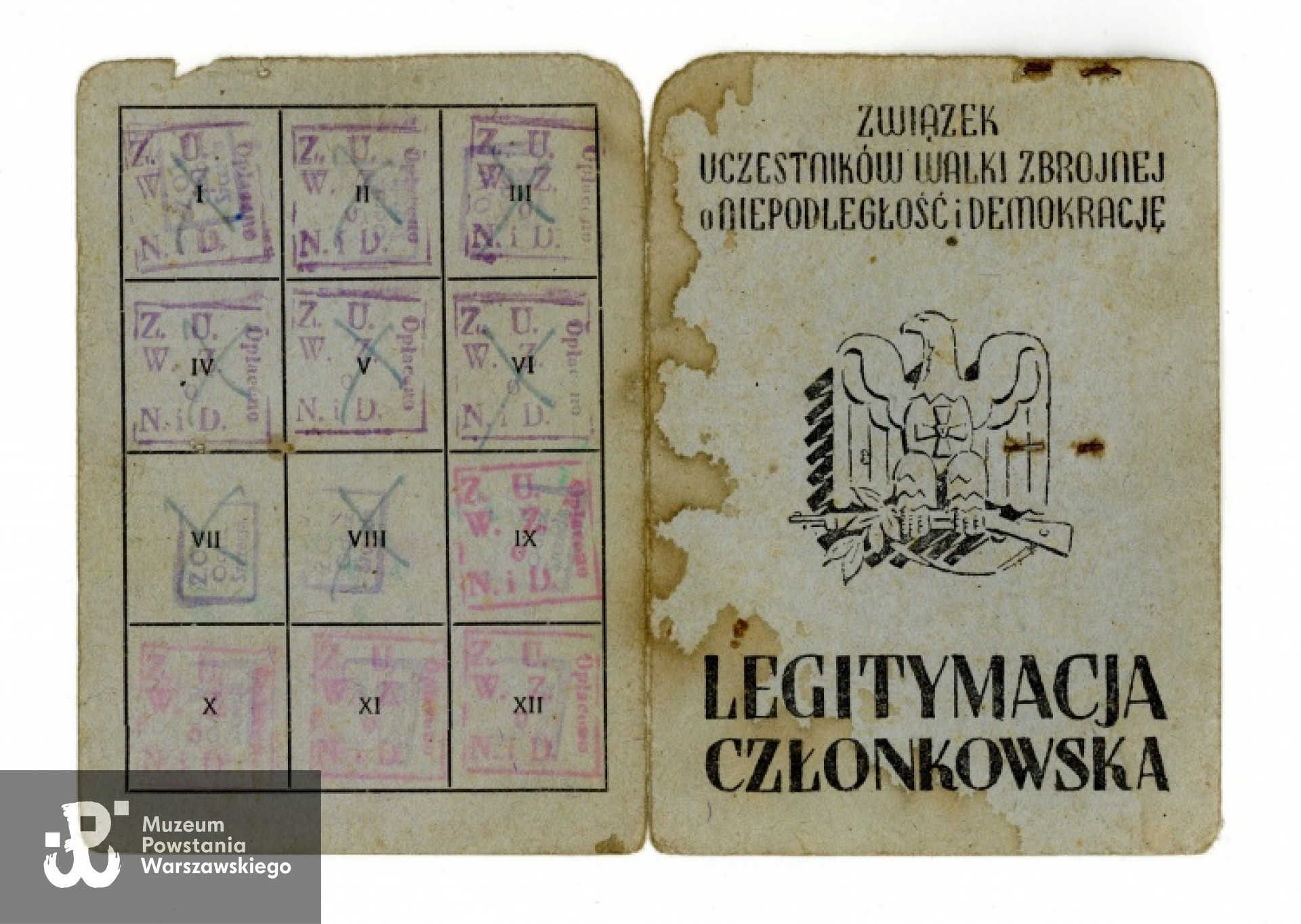 Legitymacja członkowska ZBoWiD. Z archiwum rodzinnego Michała Łukaszczyka