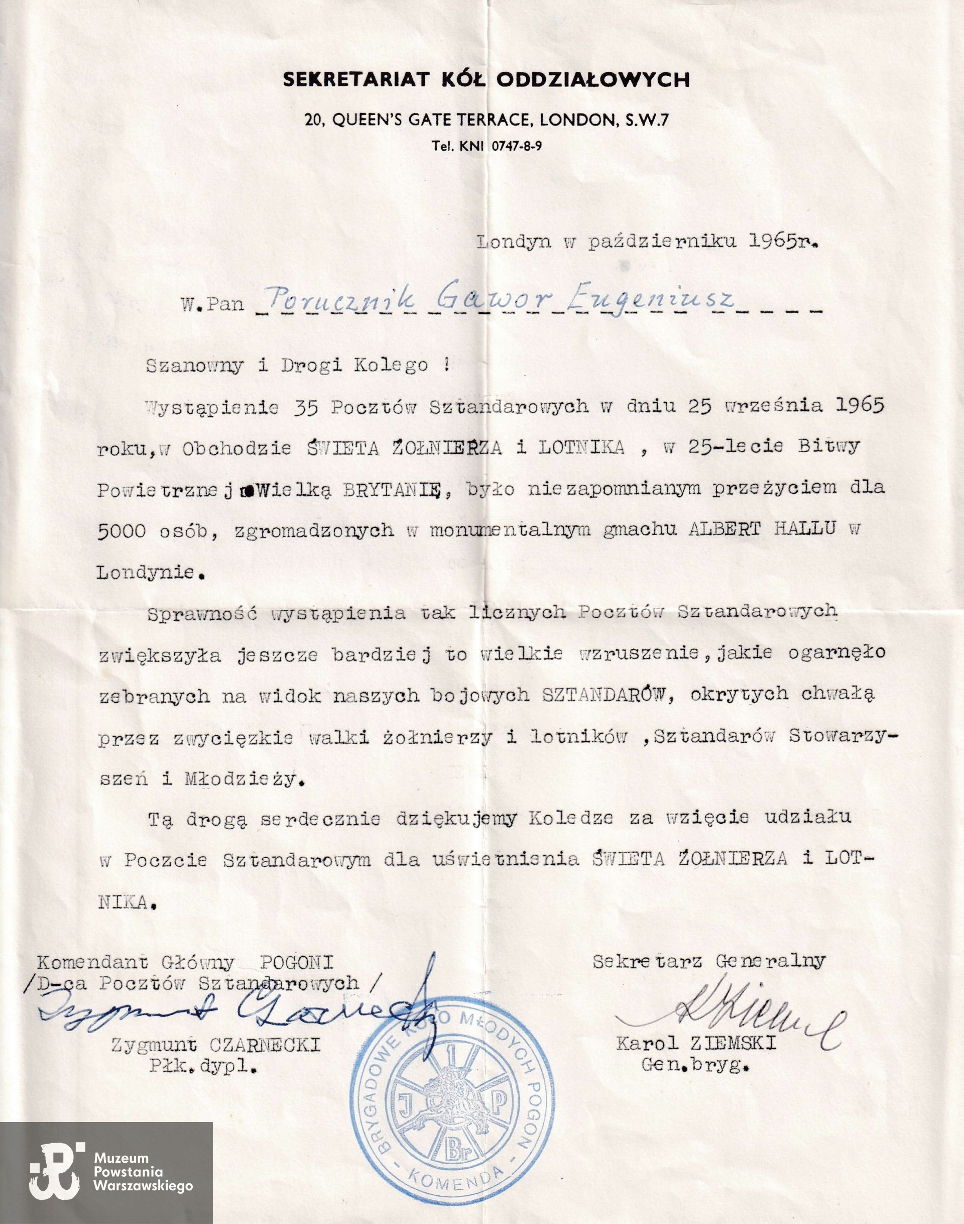 Ze zbiorów rodzinnych, skan nadesłał syn, Krzysztof (Chris) Gawor. 