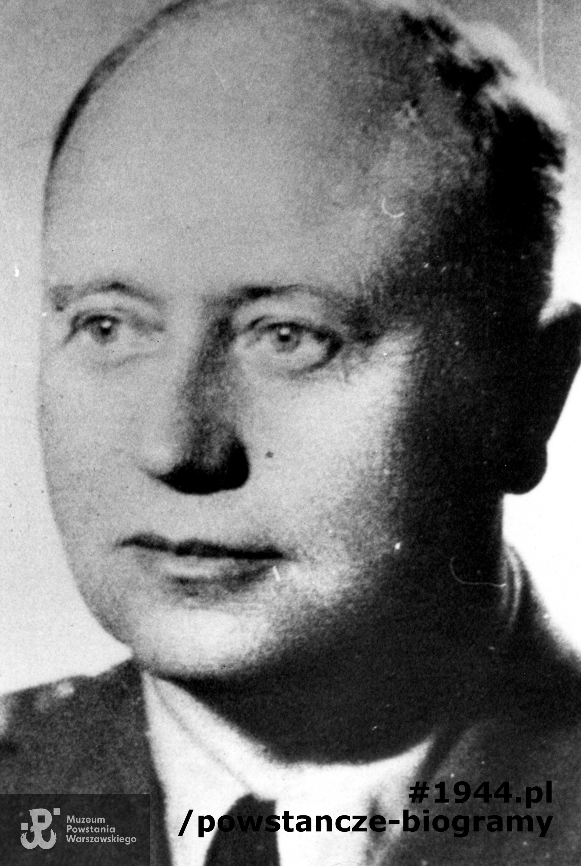 Płk Antoni Bernard Adamecki "Dyrektor","Bocian","Parasol" (1897-1952). Fotografia portretowa ze zbiorów Muzeum Powstania Warszawskiego, sygn. MPW-IK/4337