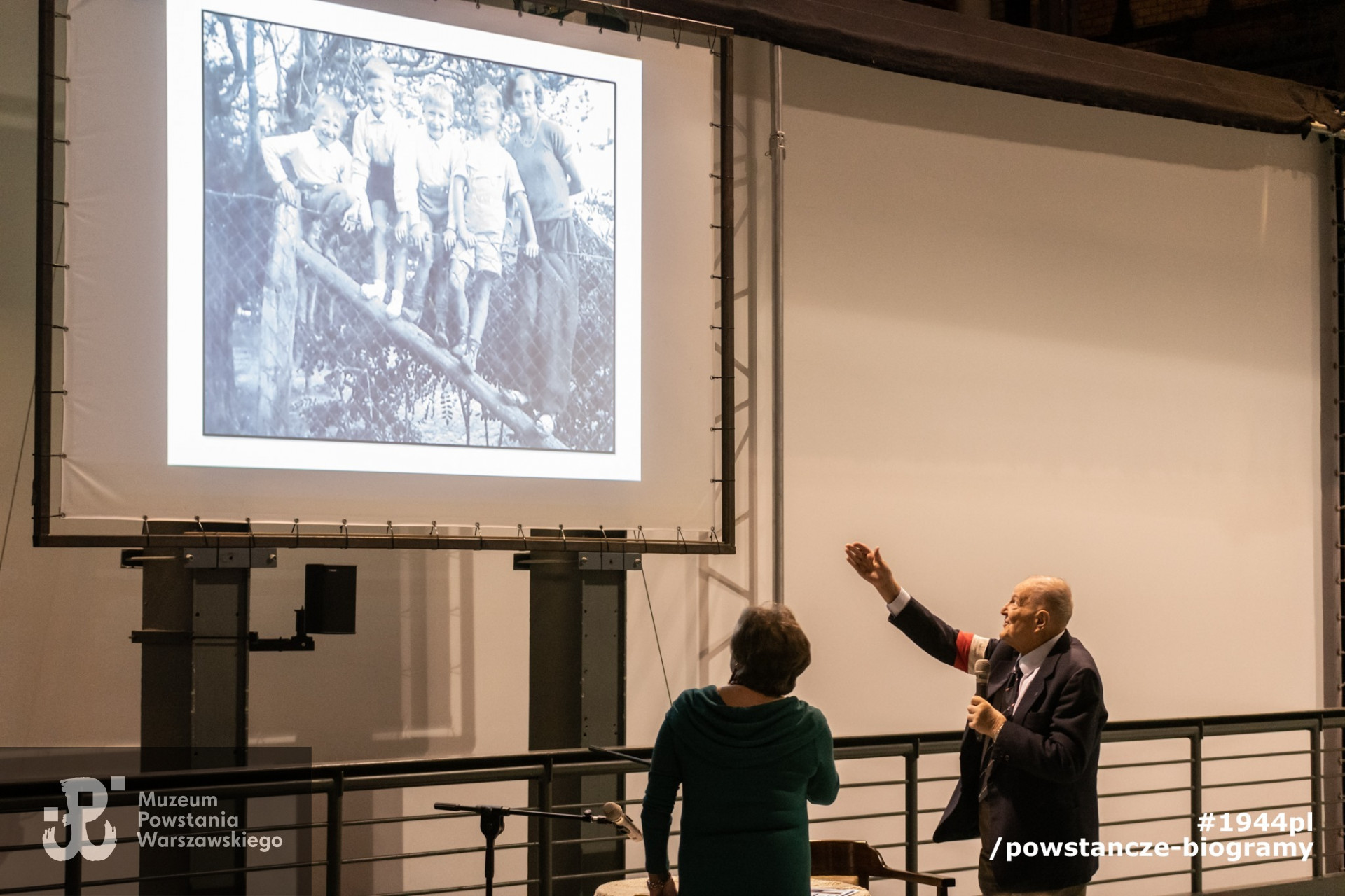 Pan Ryszard Zieliński "Ryś" podczas spotkania z nim zorganizowanego przez Centrum Wolontariatu Muzeum Powstania Warszawskiego, 19 listopada 2019 r.  Fot. Paweł Szczegryn, MPW