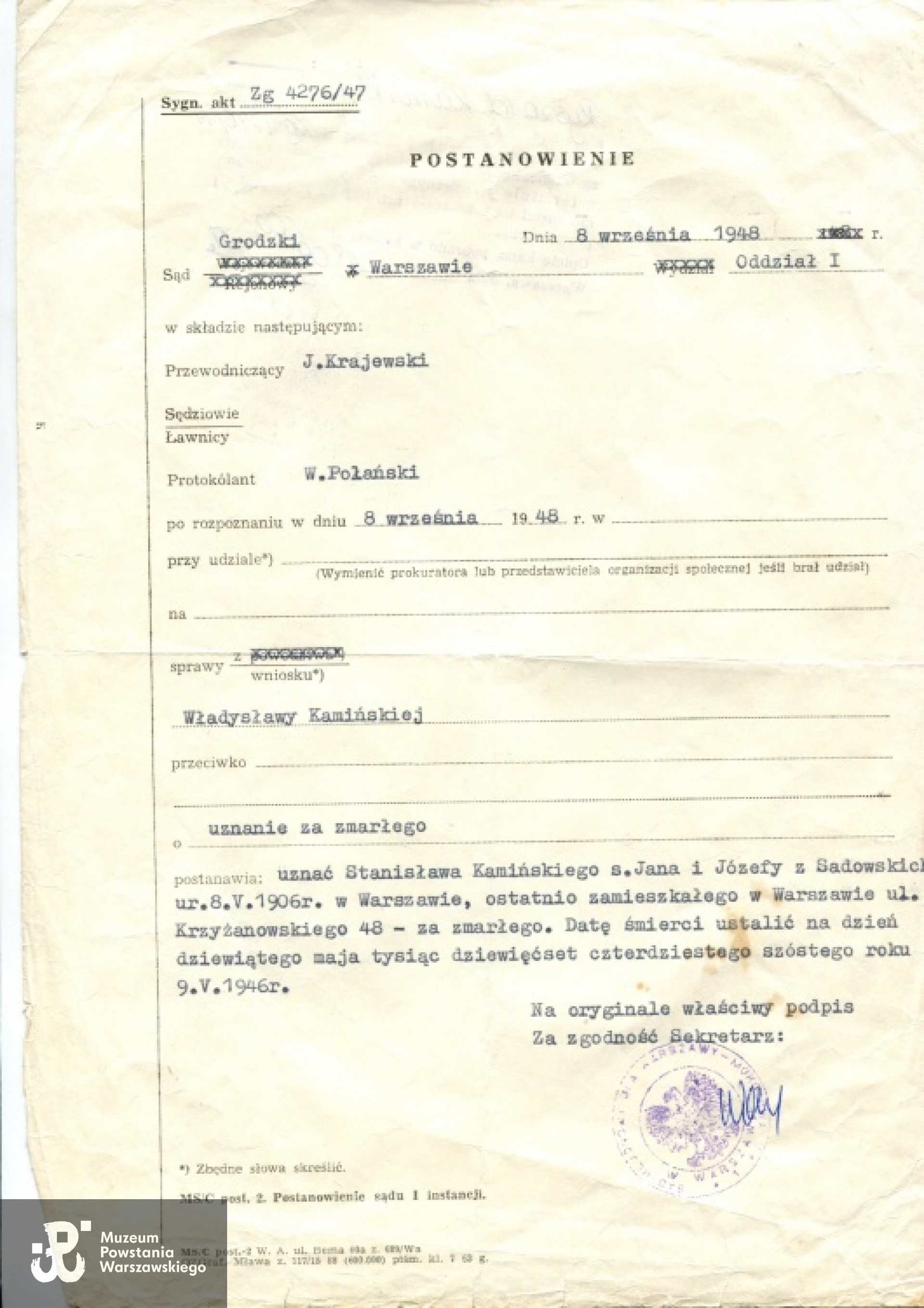 Z archiwum rodzinnego Ryszarda Kamińskiego