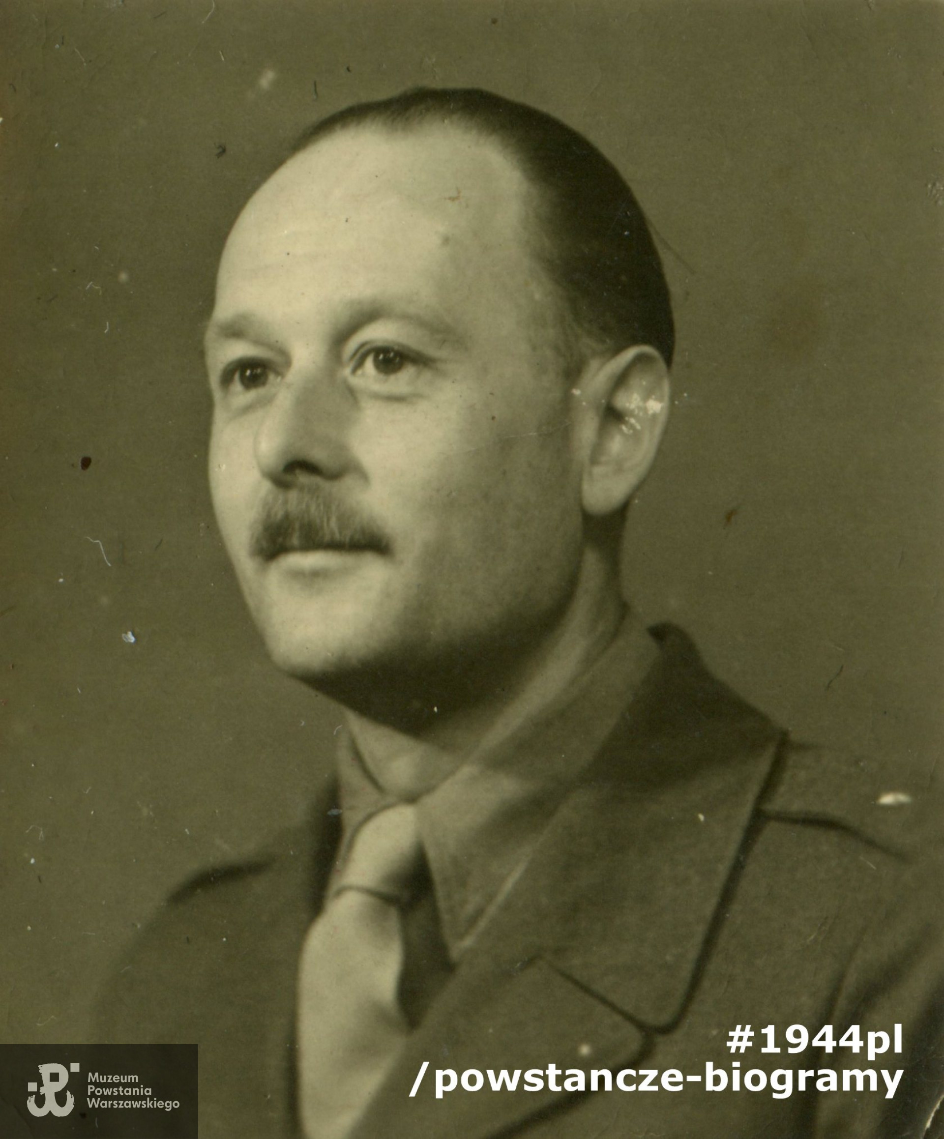 Zbigniew Dionizy Sznage "Rozmaryn" (1909-1957).  Zdjęcie wykonane po wyzwoleniu z obozu jenieckiego w Murnau - Francja, 15 lipca 1945 r. Fot. z archiwum rodzinnego p. Marka Sznage