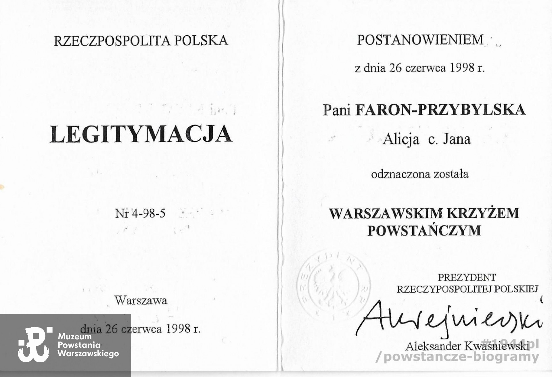 Ze zbiorów prywatnych p. Alicji Barbary Faron-Przybylskiej