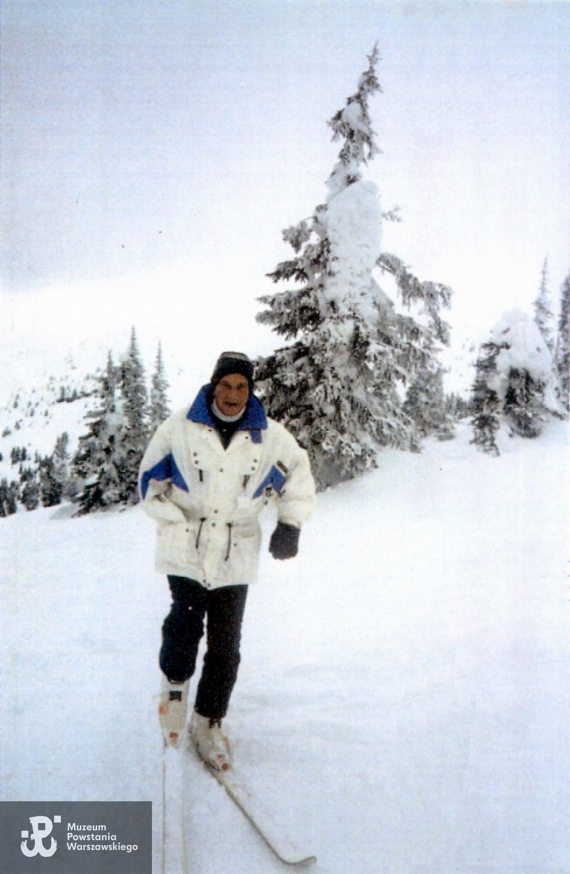 Dionizy Piotr Mazur na nartach w górach Big White w Kanadzie, 22 marca 1991 roku.