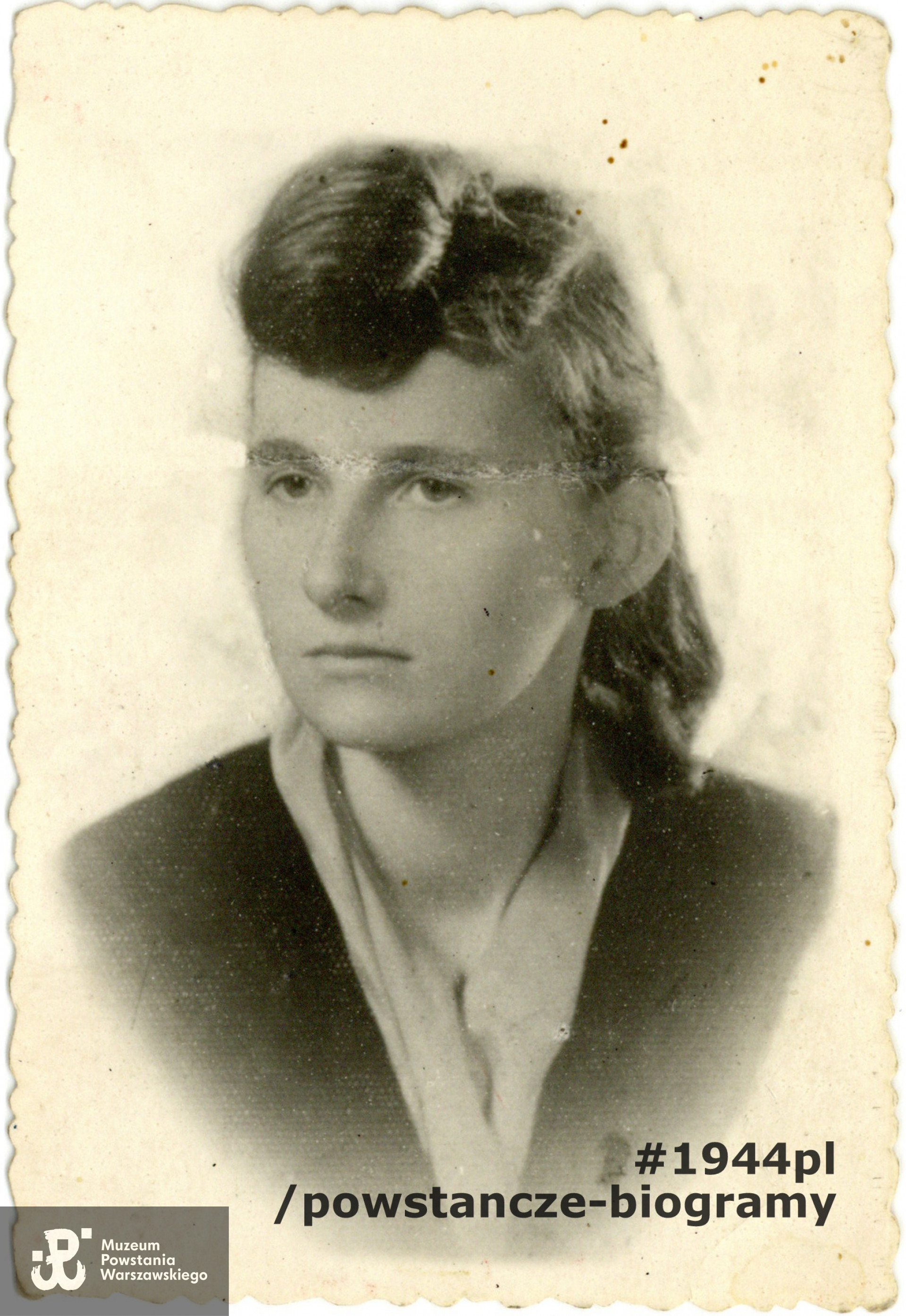 Teresa Jóźwiak (1928-2003). Fotografia z maja 1943 roku. Ze zbiorów rodzinnych p. Janusza Jóźwiaka