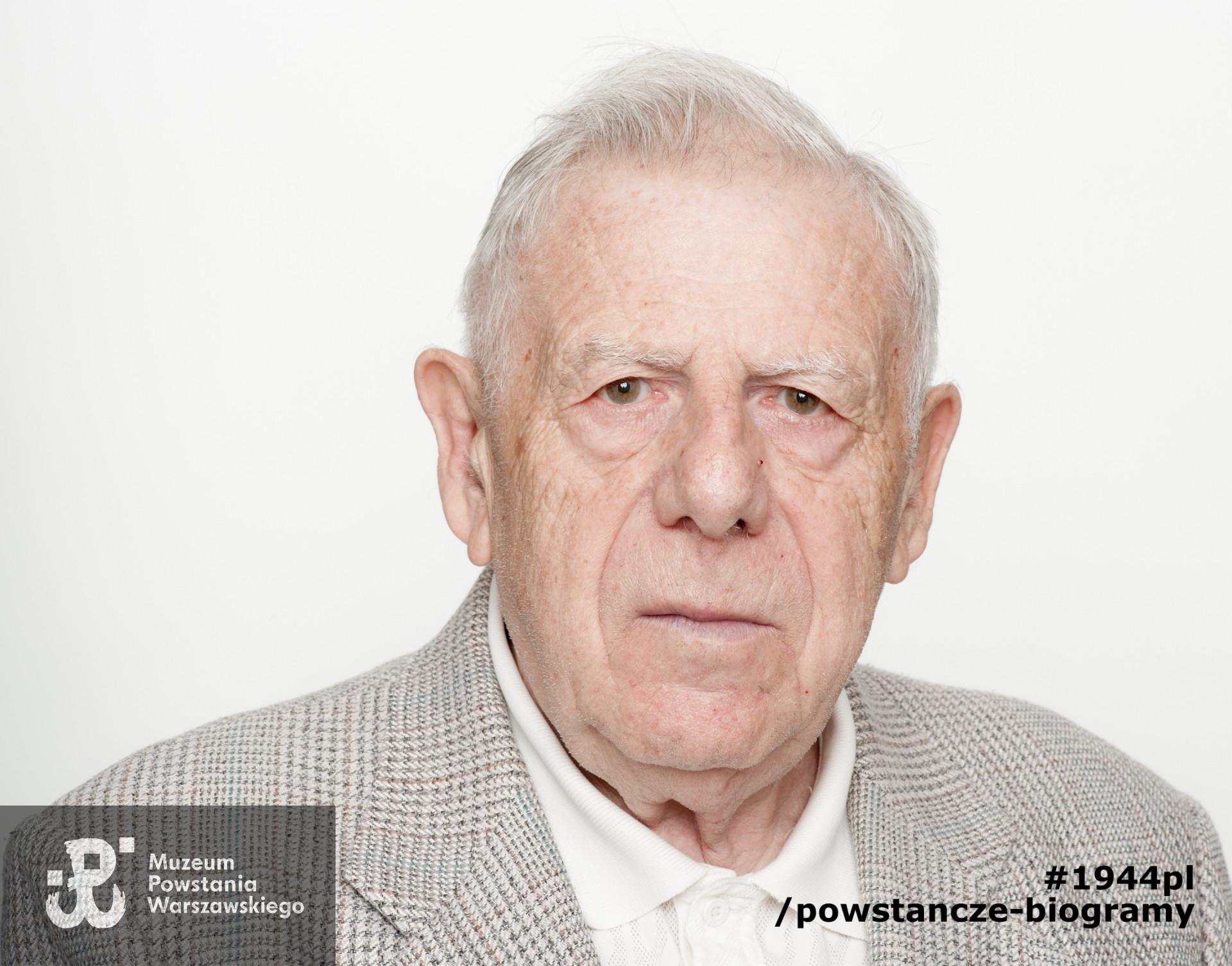 Pan Jerzy Cercwadze Wardisiani „Brawura”. Zdjęcie z serii portretów Powstańców Warszawskich wykonanych w ramach projektu "1944/70/2014" realizowanego przez grupę WWPHOTO dla uczczenia 70. rocznicy wybuchu Powstania Warszawskiego. Muzeum Powstania Warszawskiego, 22.07-04.08 2013.