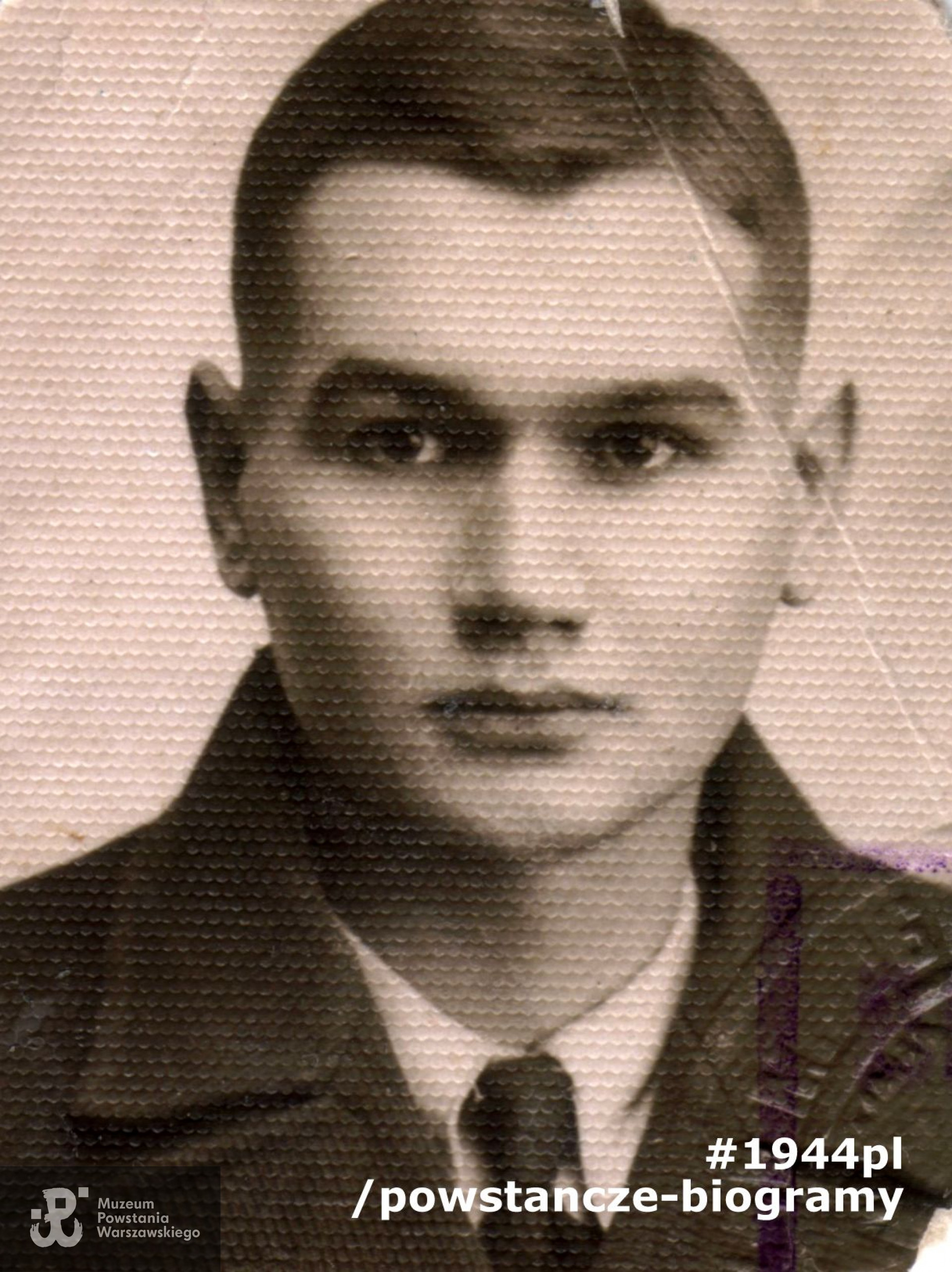 Ryszard pruski "Dick" - fotografia portretowa wykonana w 1945 roku. Ze zbiorów rodzinnych