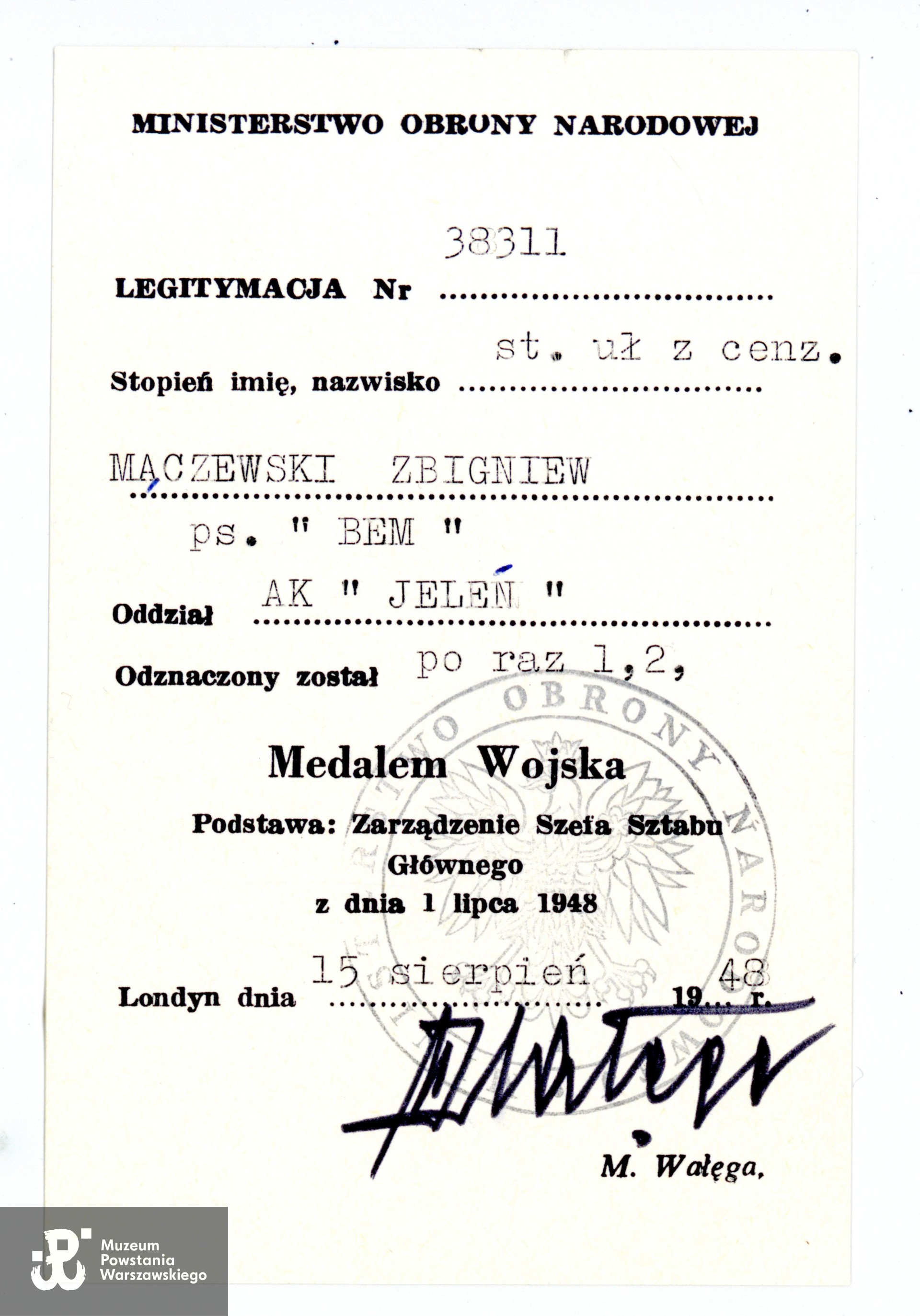 Ze zbiorów Muzeum Powstania Warszawskiego