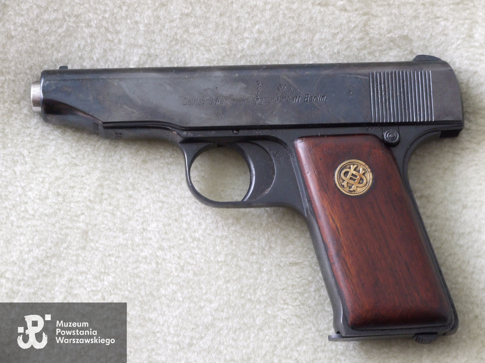 Pistolet 7,65 mm systemu Ortgies zdobyty przez chor. "Charta" w starciu z niemiecką żandarmerią we wrześniu 1944 r.