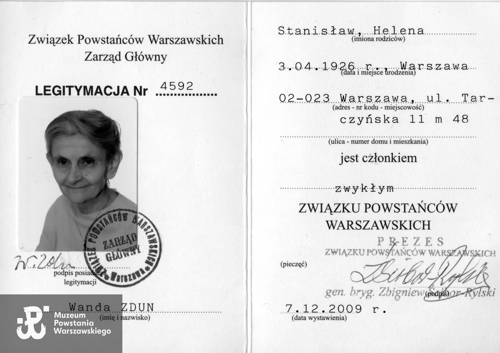 Źródło: teczki personalne Uczestników Powstania Warszawskiego, zasób Pokoju Kombatanta MPW