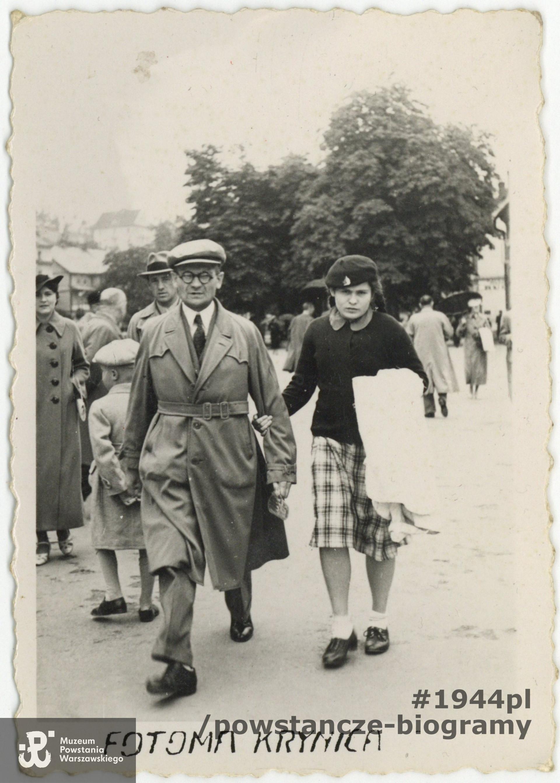 Maria  Falkiewicz ps. "Gerard" z ojcem, Krynica, lata 30-te XX w.  Fot. ze zbiorów rodzinnych p. Jerzego Sajdaka, syna.
 