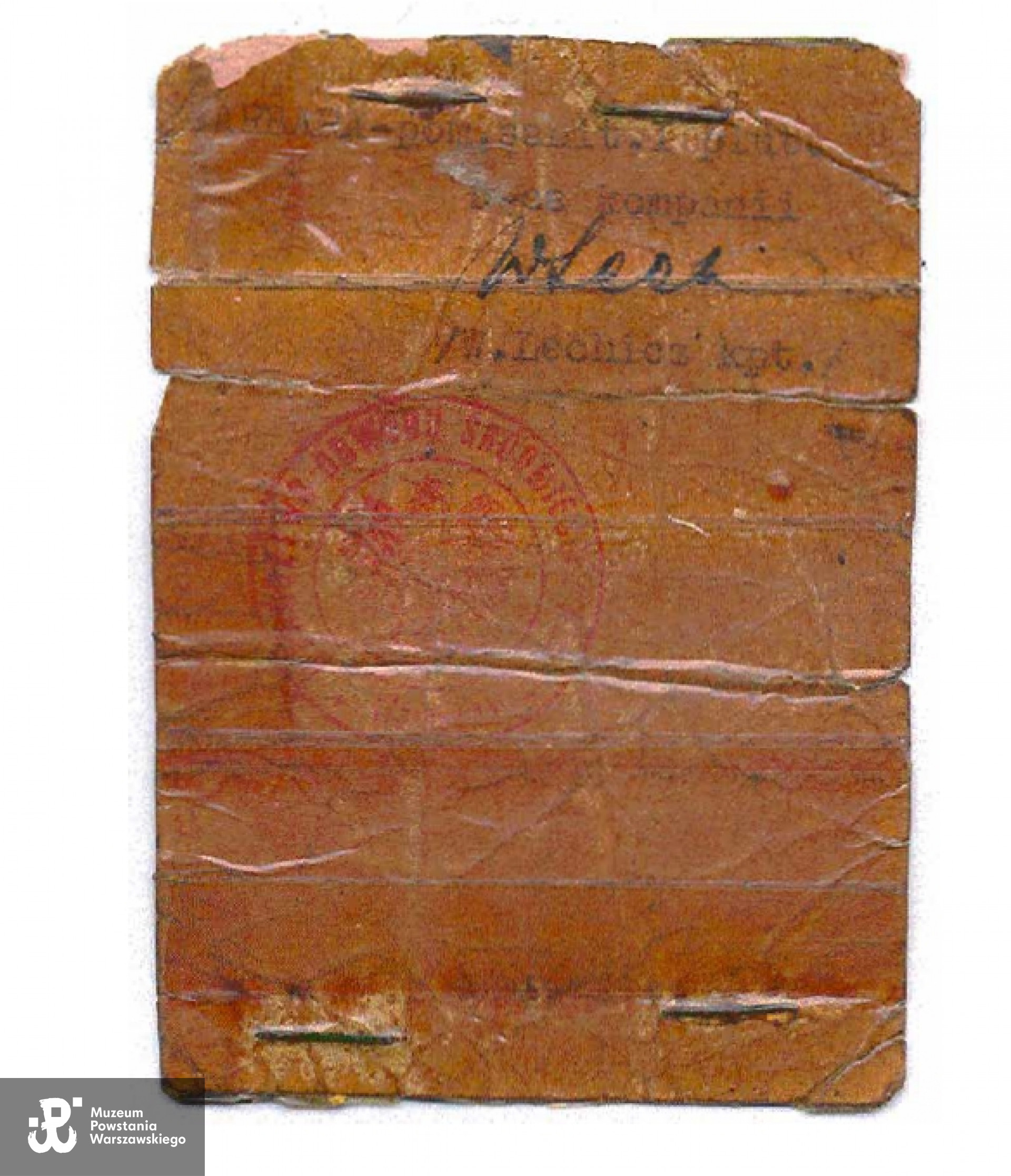 Należąca do Barbary Kosianowskiej legitymacja Armii Krajowej