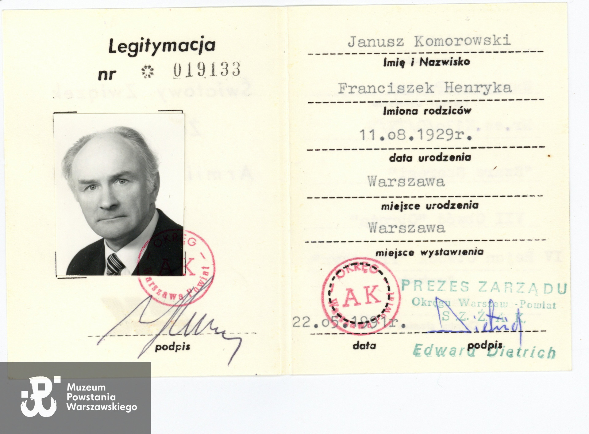 Ze zbiorów p. Janusza Komorowskiego ps. „Antek”. Skan wykonano w Muzeum Powstania Warszawskiego, 2020.