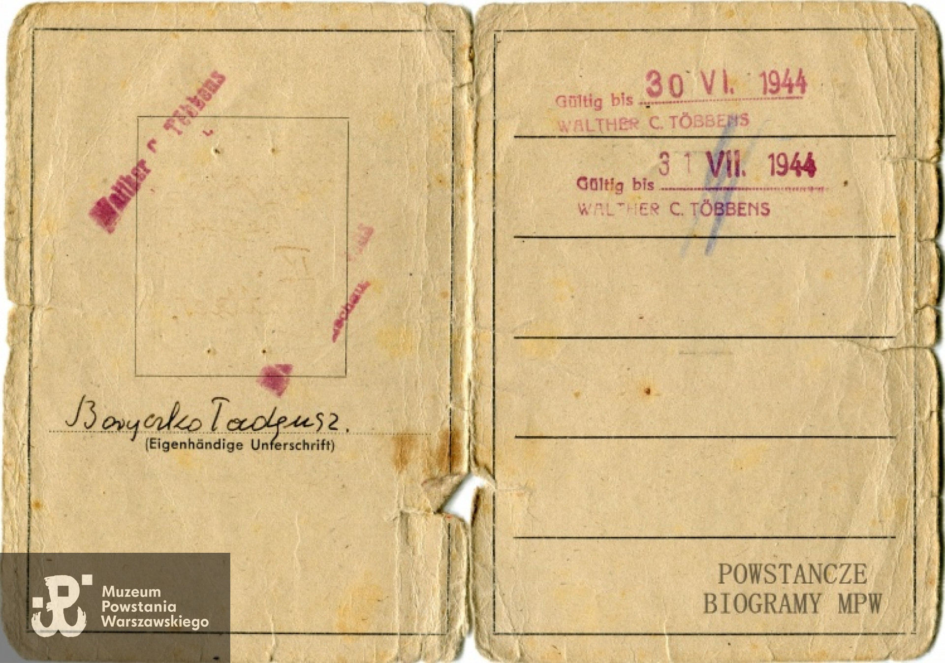 Ze zbiorów Muzeum Powstania Warszawskiego - dar Małgorzaty Ptaszyńskiej