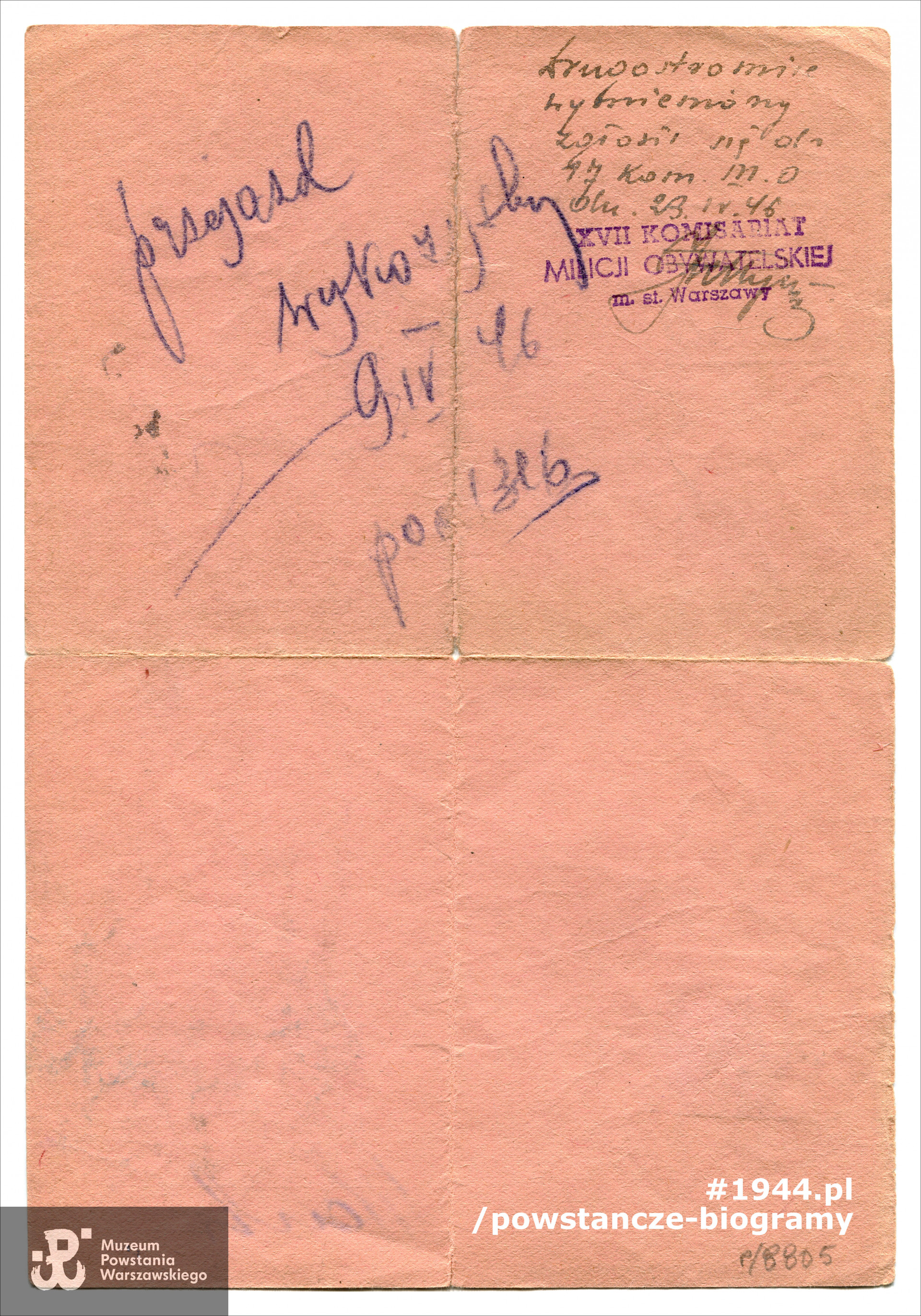 Ze zbiorów Muzeum Powstania Warszawskiego, sygn. P/8805, dar Antoniego Saulewicza