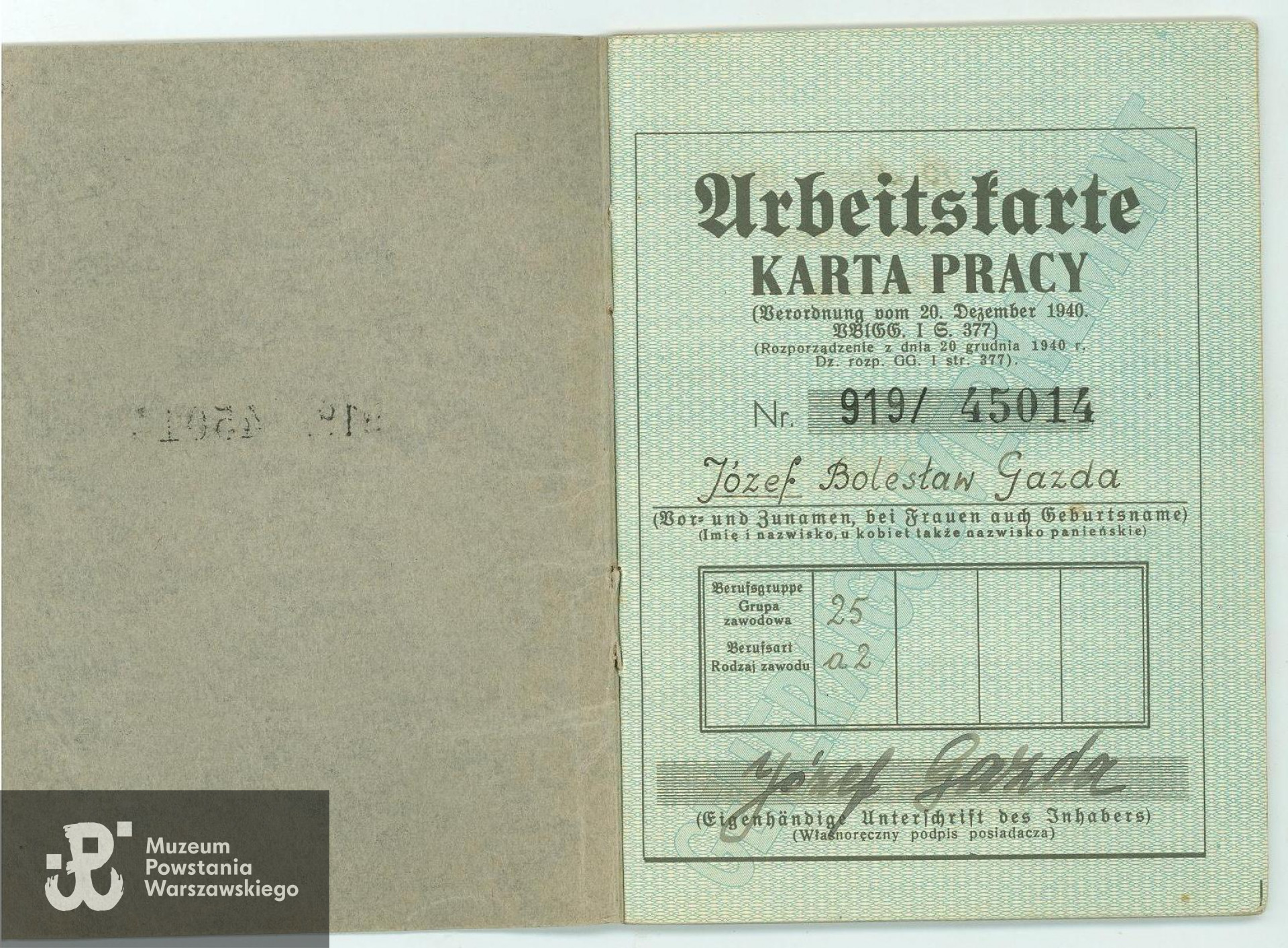 Ze zbiorów rodzinnych. Skan: materiały do Słownika Uczestników PW/Pokój Kombatanta