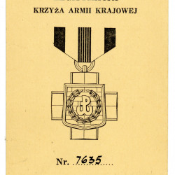 Krzyż Armii Krajowej. Ze zbiorów prywatnych p. Mikołaja Paciorka