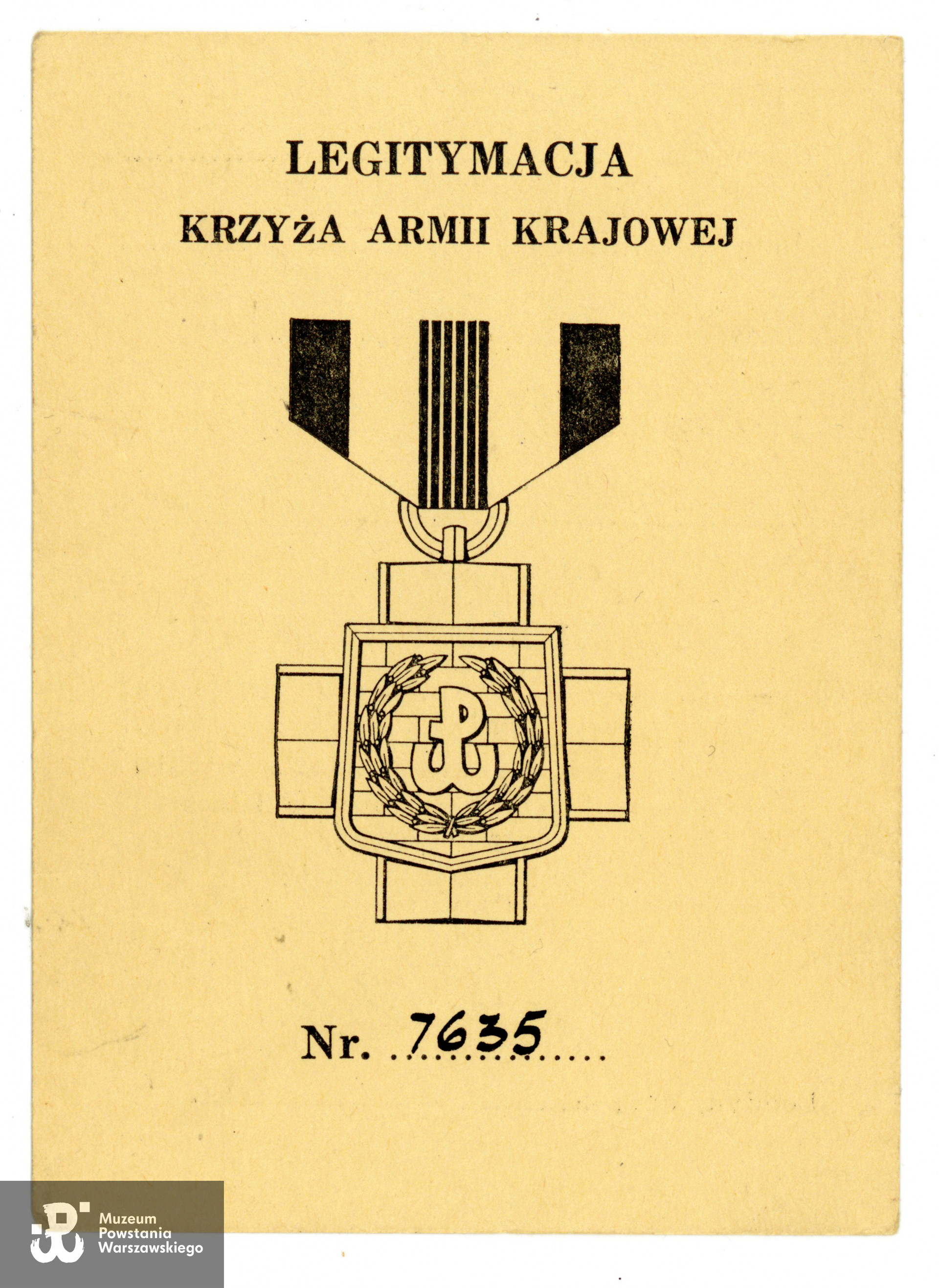 Krzyż Armii Krajowej. Ze zbiorów prywatnych p. Mikołaja Paciorka