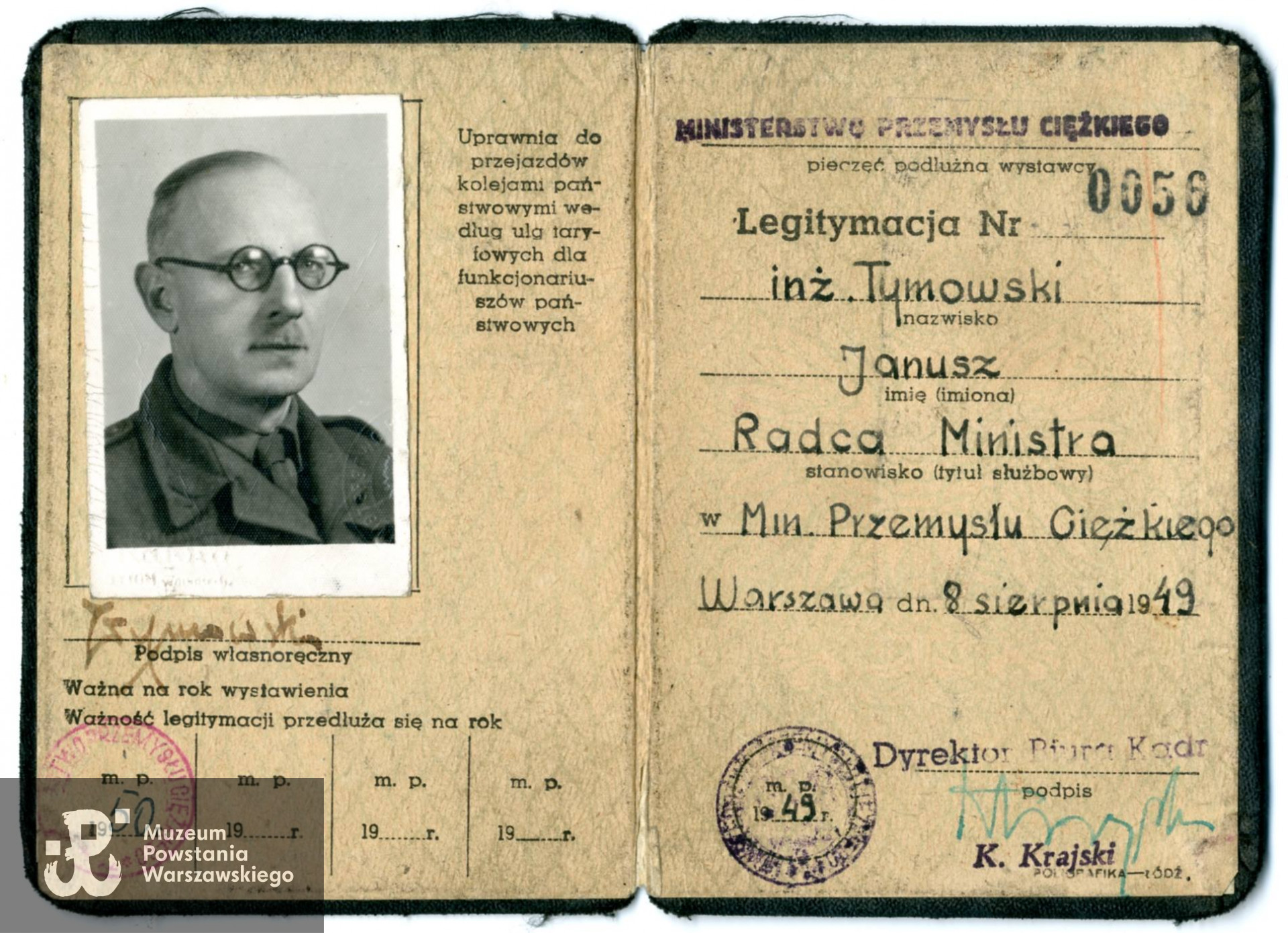 Dokumenty Janusza Tymowskiego ps.  "Jaworski" z zasobu Archiwum Akt Nowych w Warszawie, dar p. Jarosława Tymowskiego