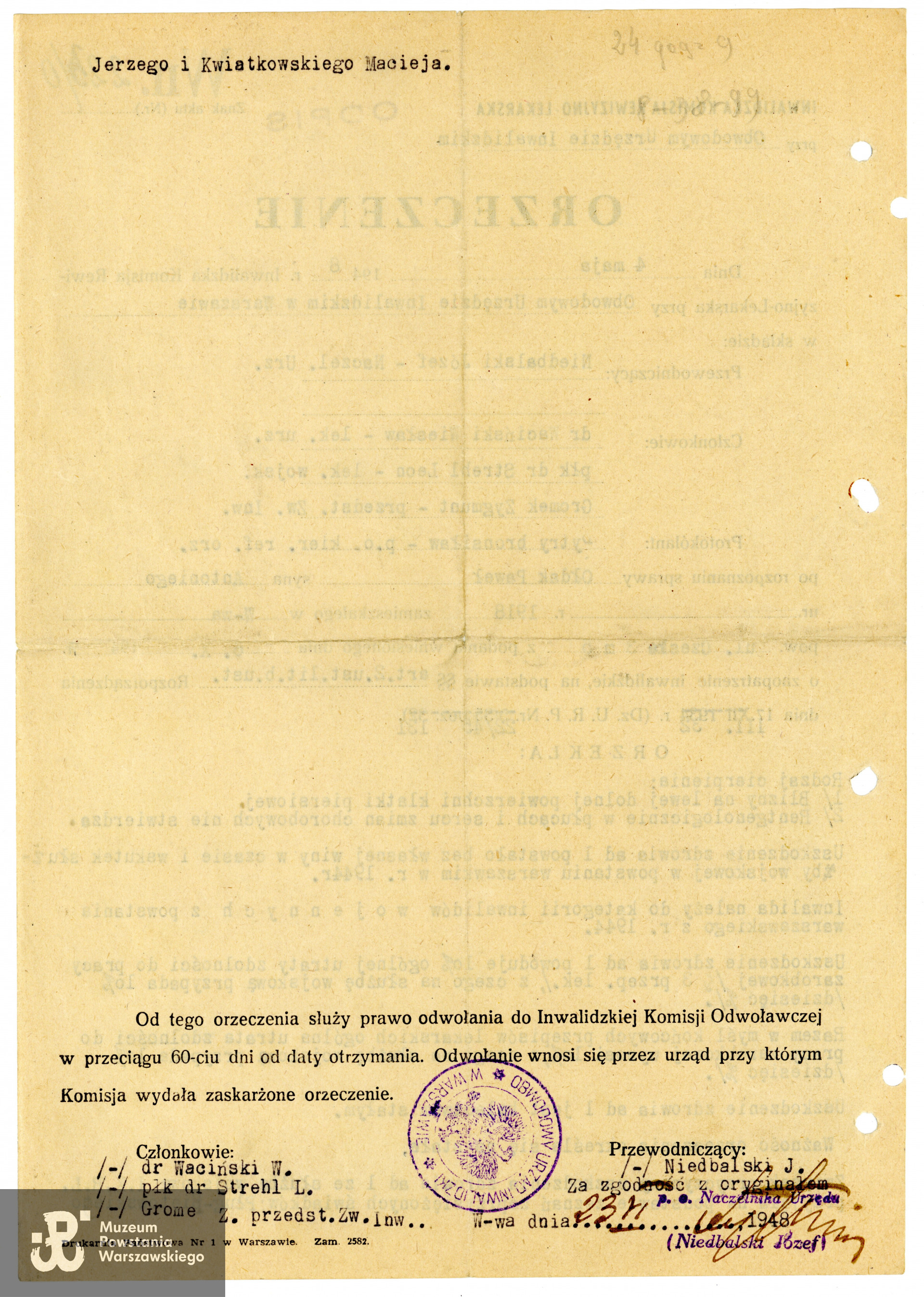 Ze zbiorów rodzinnych p.  Joanny Węgrzynek z domu Ołdak, córki Powstańca. Skany wykonano w Muzeum Powstania Warszawskiego, 05/2023.