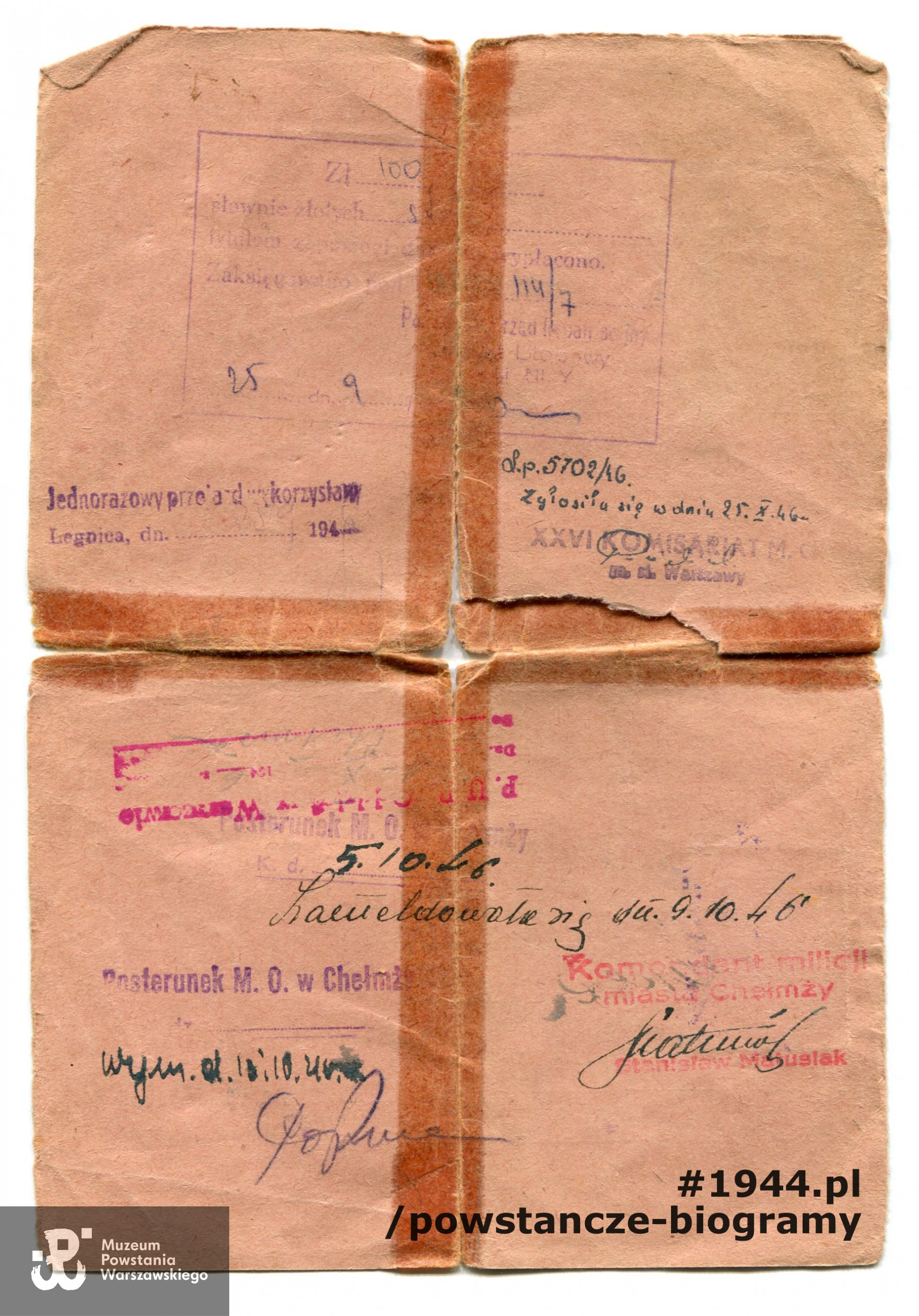 Zbiory prywatne, skan: materiały do Słownika Uczestników PW/Pokój Kombatanta