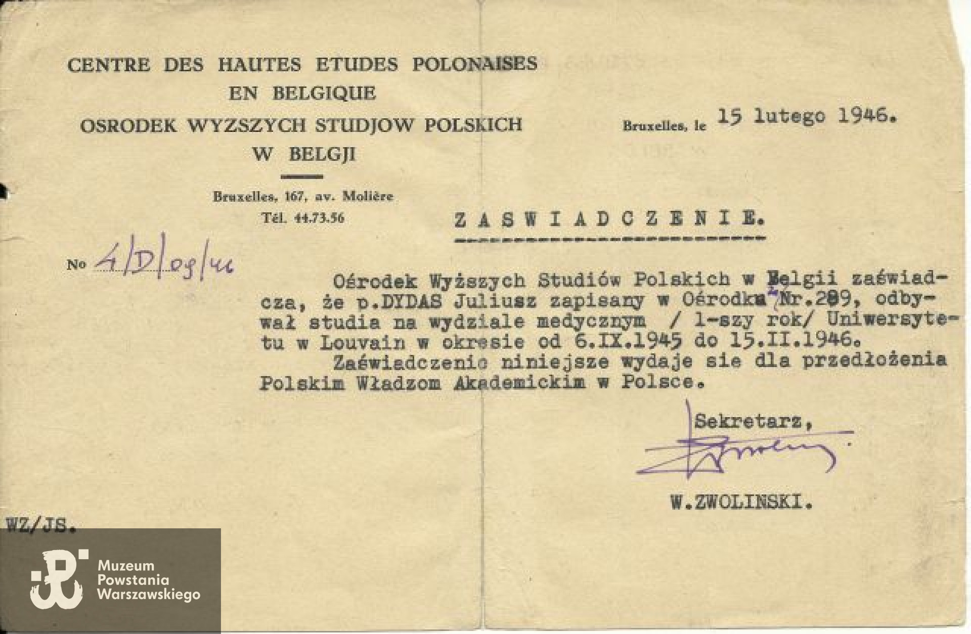 Z archiwum rodzinnego Jerzego Józefa Dydasia