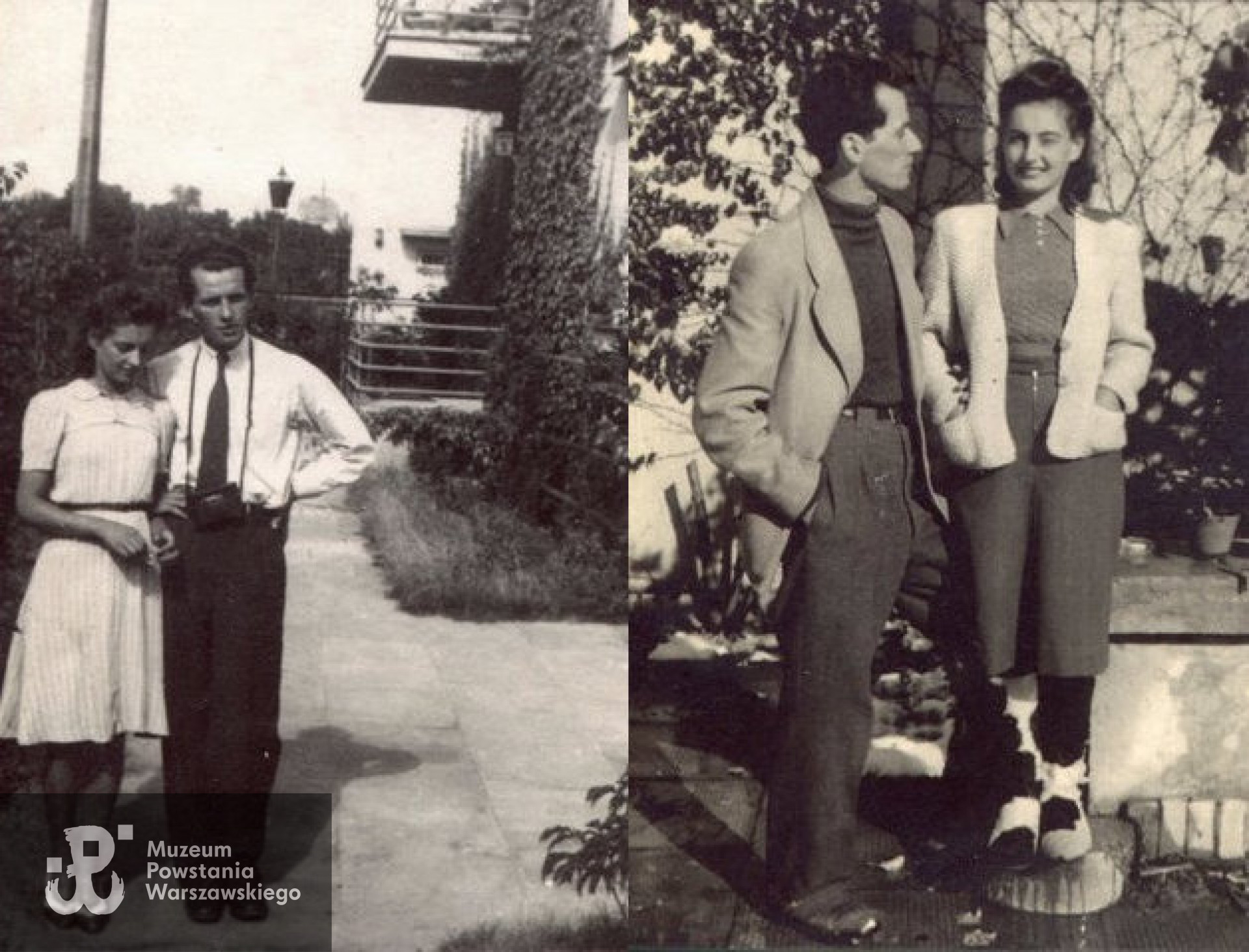 Wenancjusz Kukliński ps. "Roman" podczas okupacji z żoną Rytą. Okres okupacji niemieckiej. Fot. z archiwum rodzinnego Julitty Surmackiej  z domu Kuklińskiej