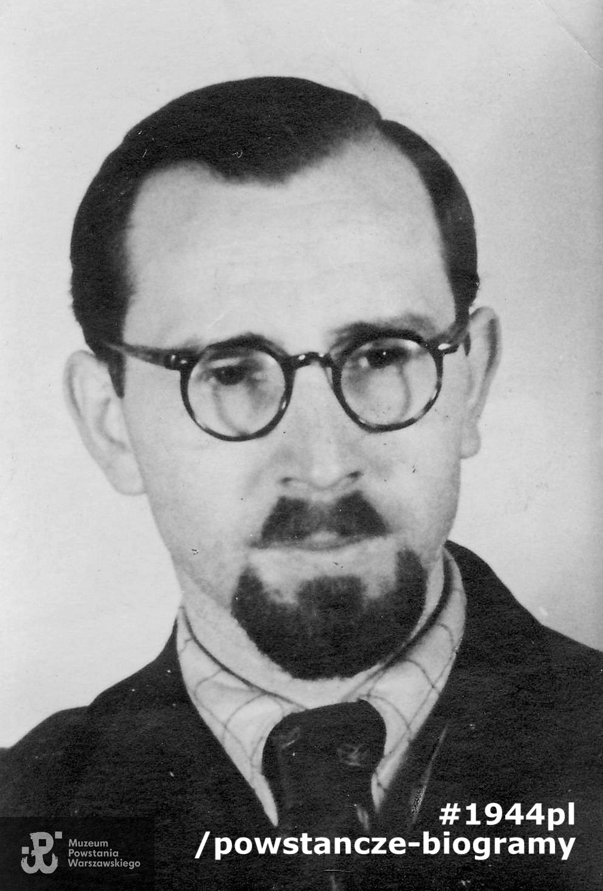 dr Hieronim Bartoszewski - fotografia legitymacyjna z dokumentów z okresu wojny. Fot.  ze  zbiorów rodzinnych