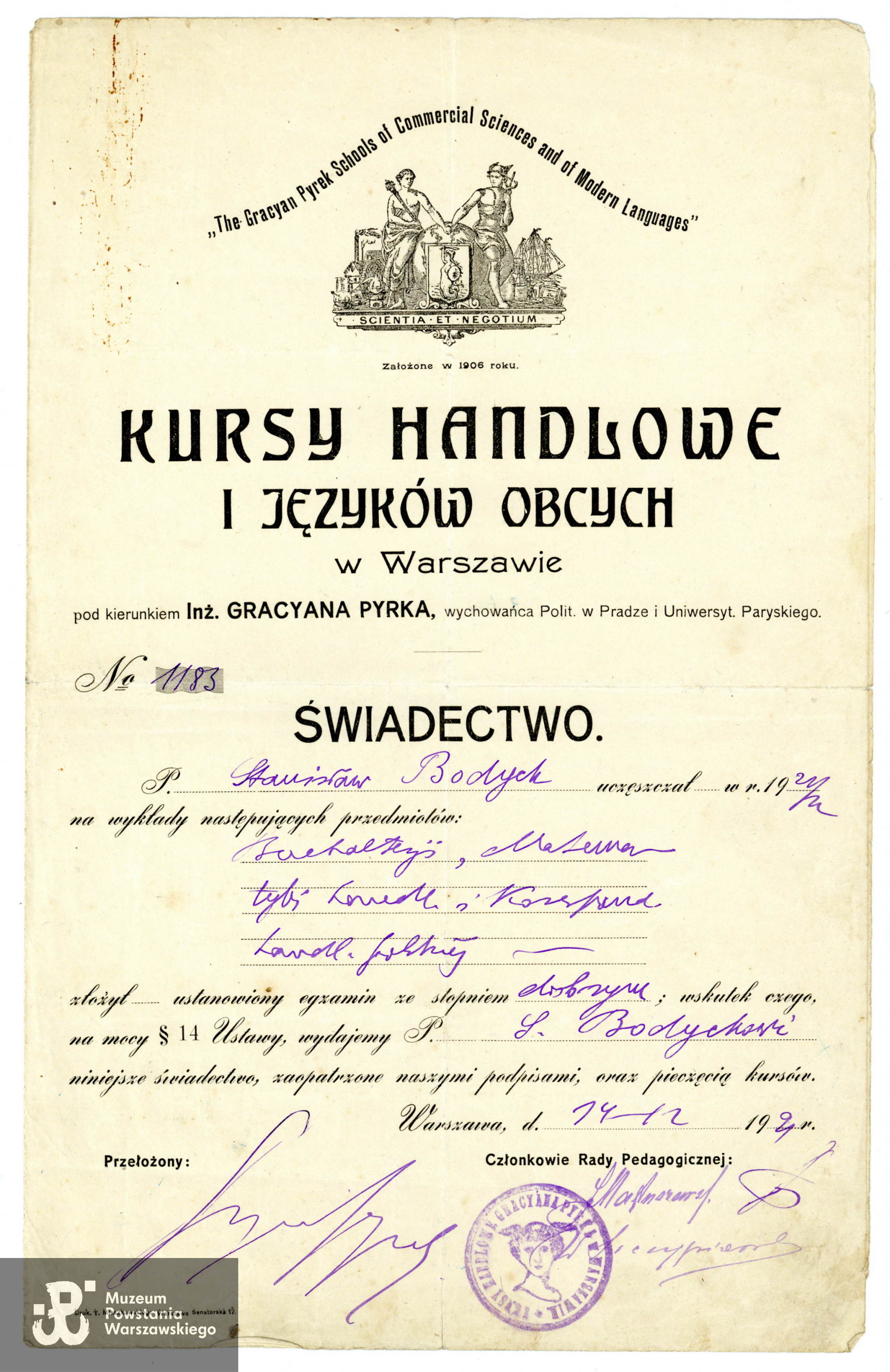 Ze zbiorów rodzinnych, udostępnił p. Tomasz Bodych, wnuk Powstańca