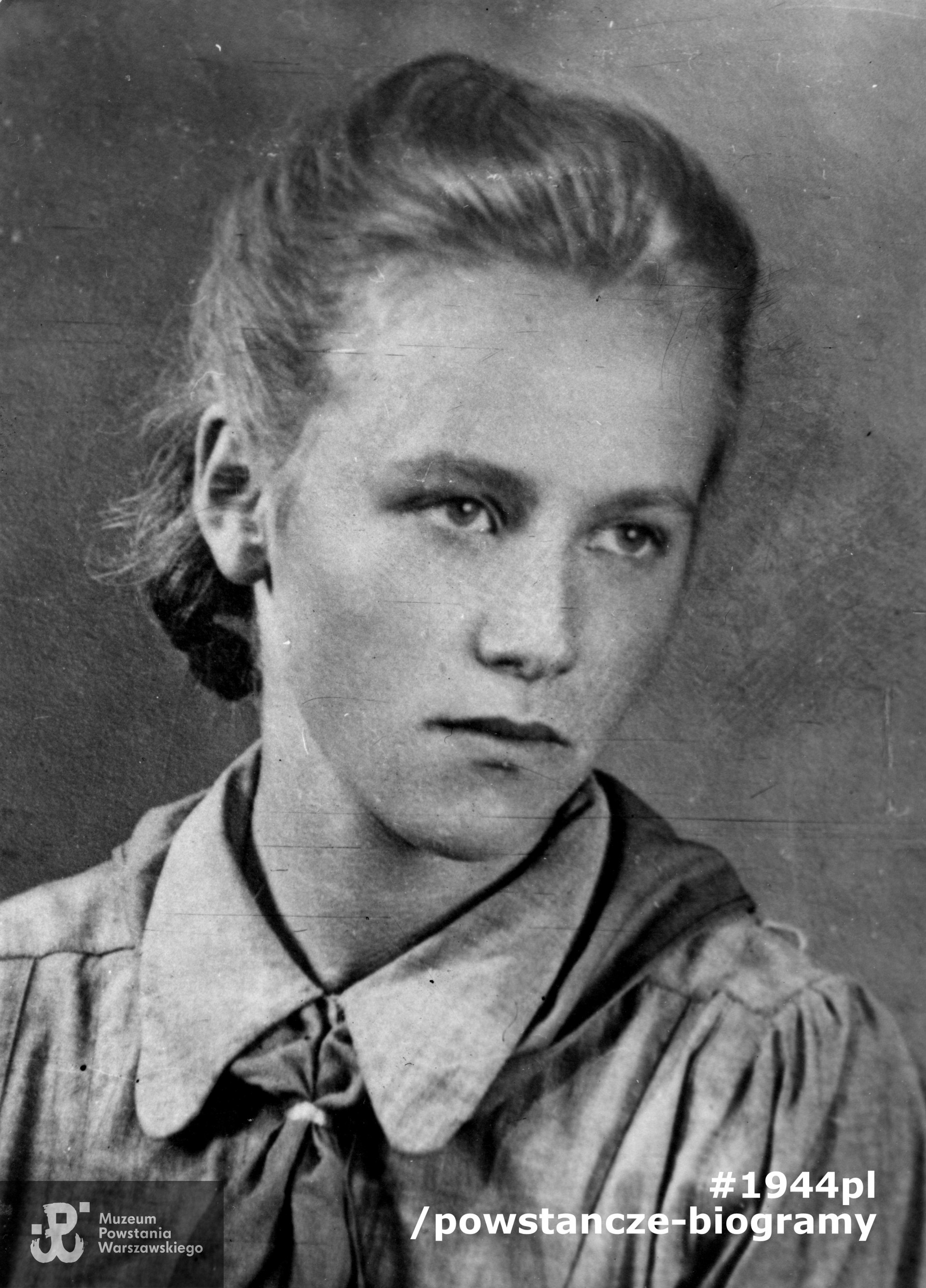 Maria Teresa Oczkowska - Tryczyńska „Ryśka”. Fot. z zasobu Pokoju Kombatanta MPW,  skan przekazany za pośrednictwem Działu Historycznego MPW.