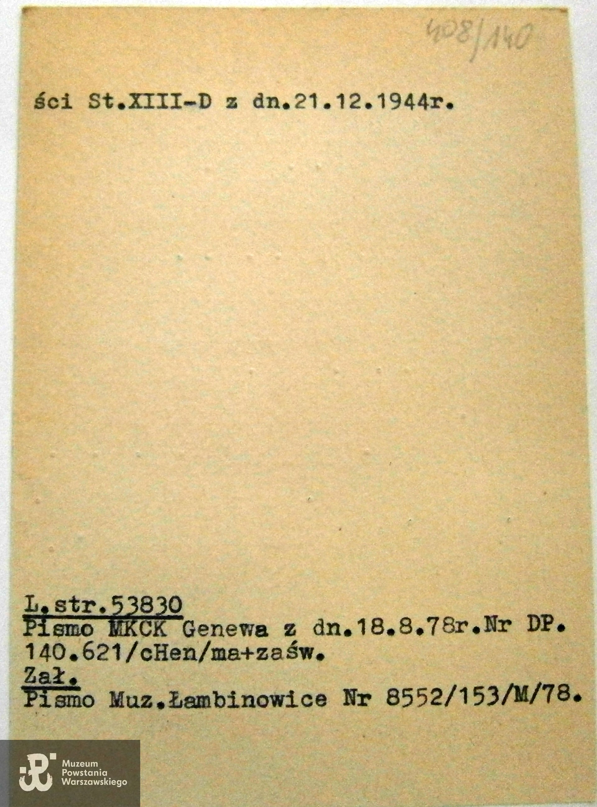 Polski Czerwony Krzyż - kartoteka