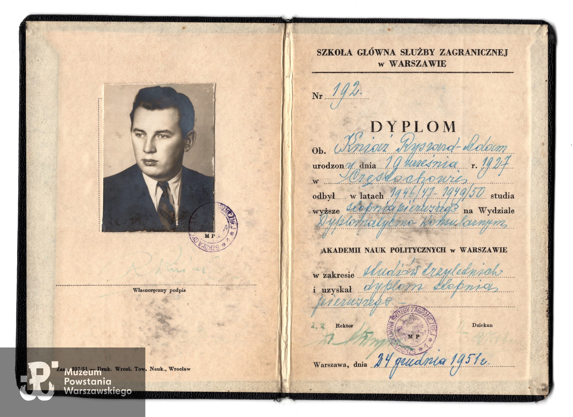 Ze zbiorów rodzinnych p. Ryszarda Kniazia. Skan wykonano w Muzeum Powstania Warszawskiego/Dział Kombatanta