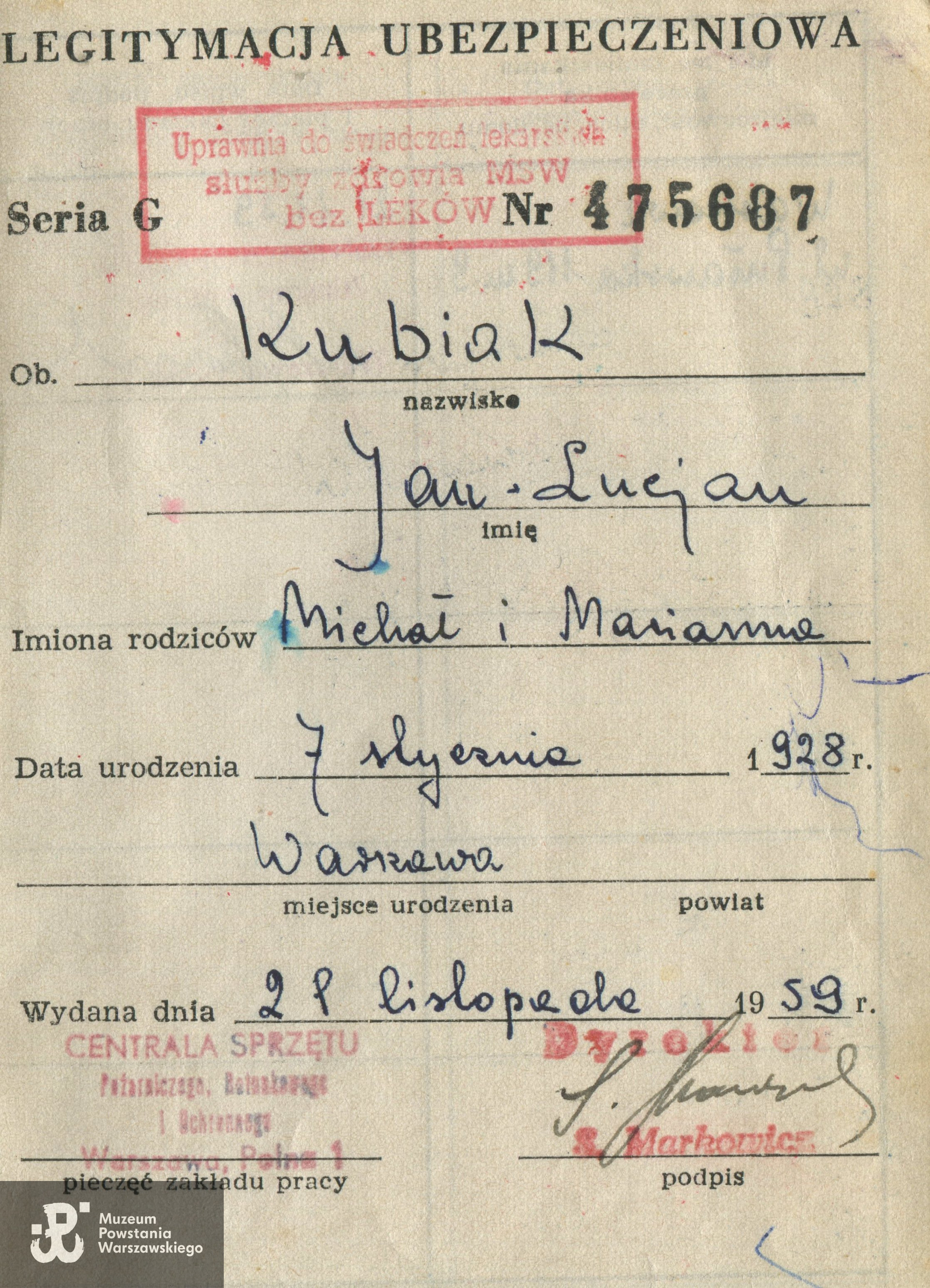 Z archiwum rodzinnego udostępniła p. Anna Perche, archiwum rodzinne