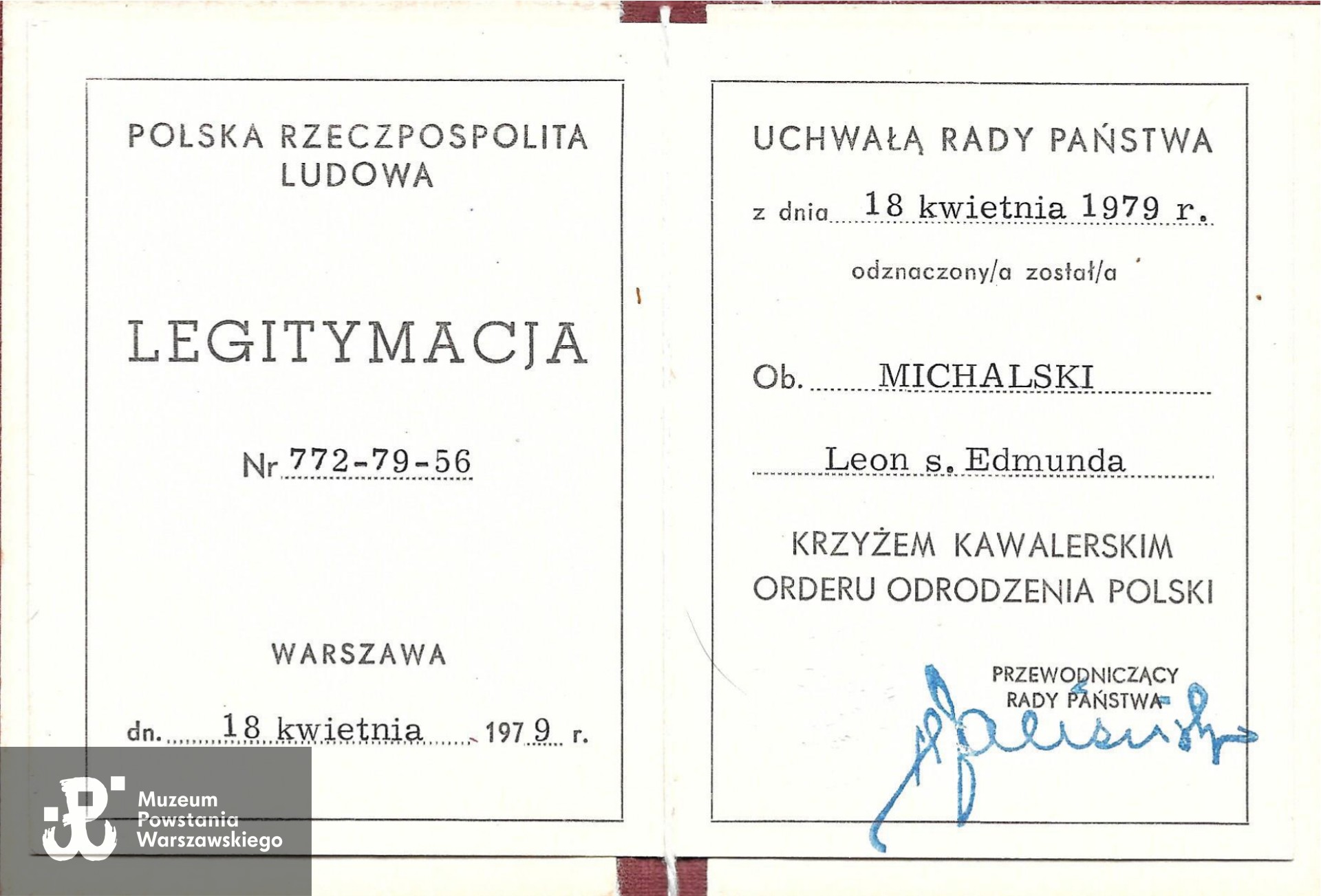 Ze zbiorów rodzinnych, skan udostępniła wnuczka Powstańca. 