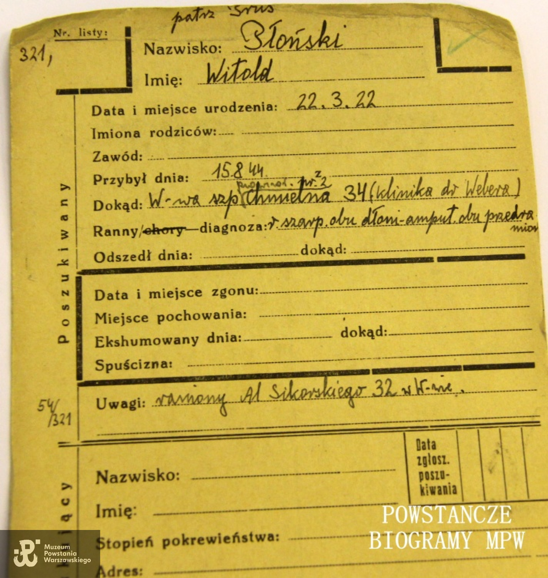 PCK - kartoteka. Ze zbiorów Polskiego Czerwonego Krzyża