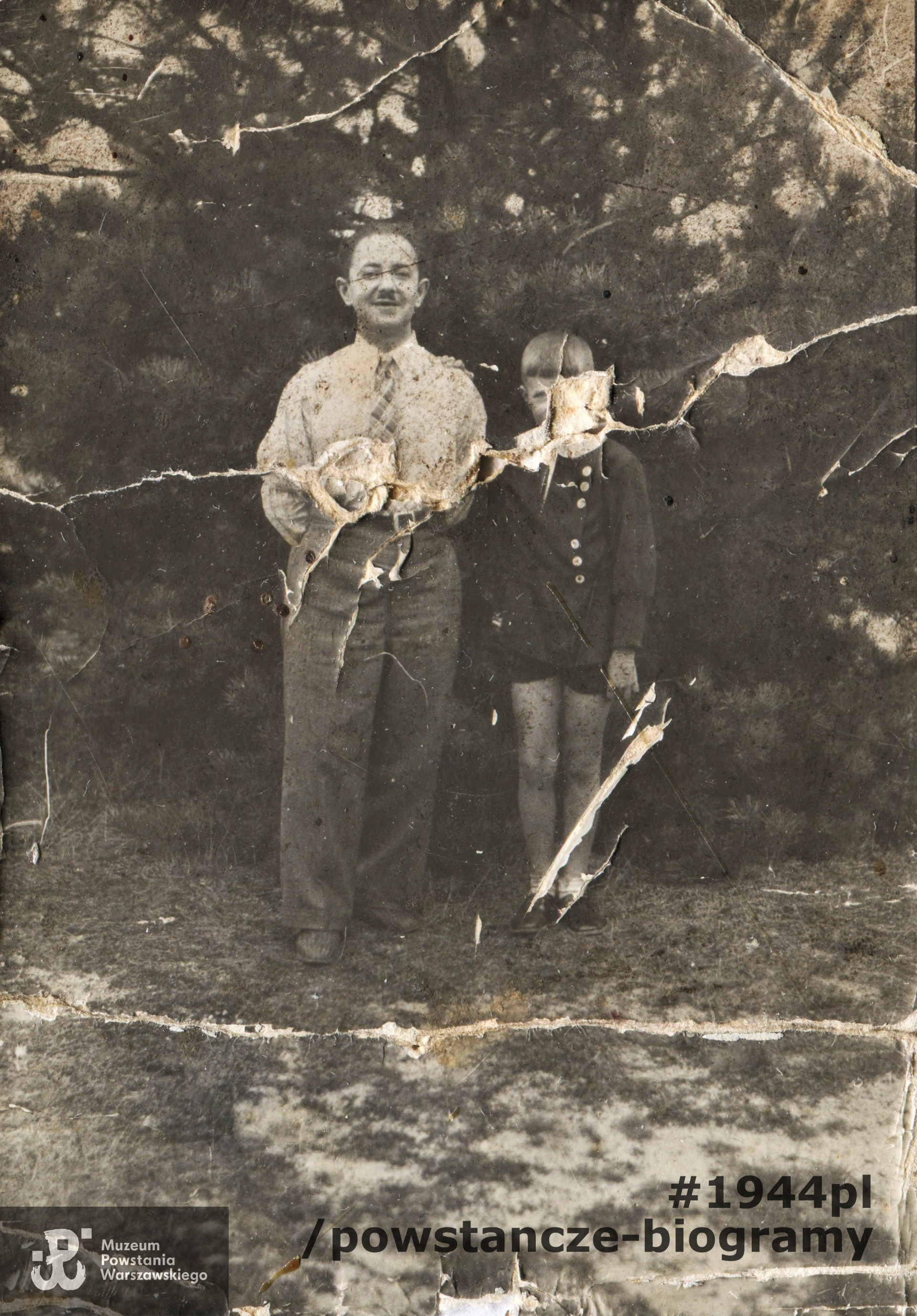 Z synem Piotrem, 1935 rok. Seweryn miał wówczas 32 lata.  Fot. ze zbiorów rodzinnych p. Piotra Łubieńskiego ps. "Andrzej"