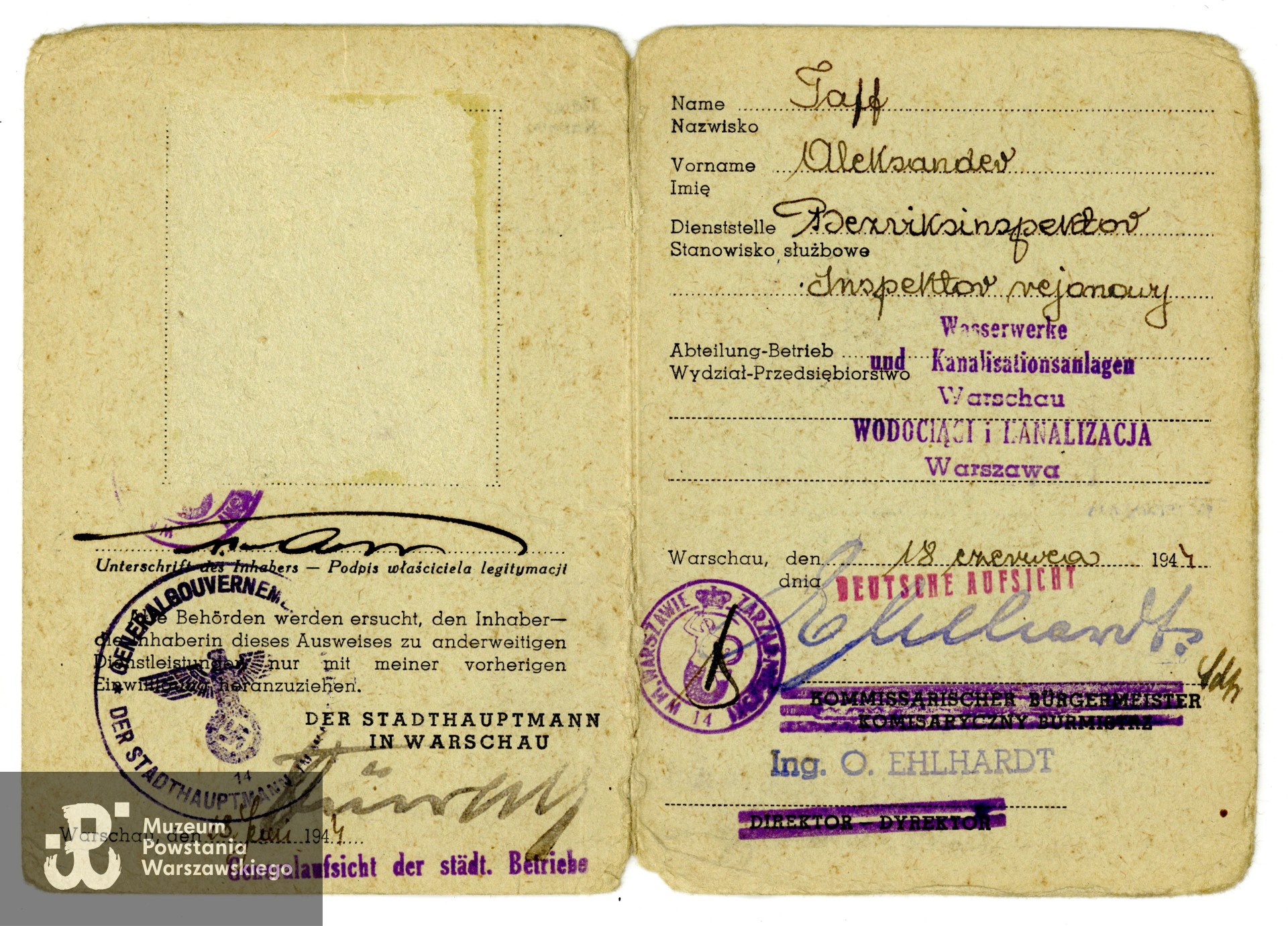 Ze zbiorów rodzinnych, udostępniła wnuczka Powstańca, p. Paulina Taff. Skany wykonano w Muzeum Powstania Warszawskiego, 06/2024