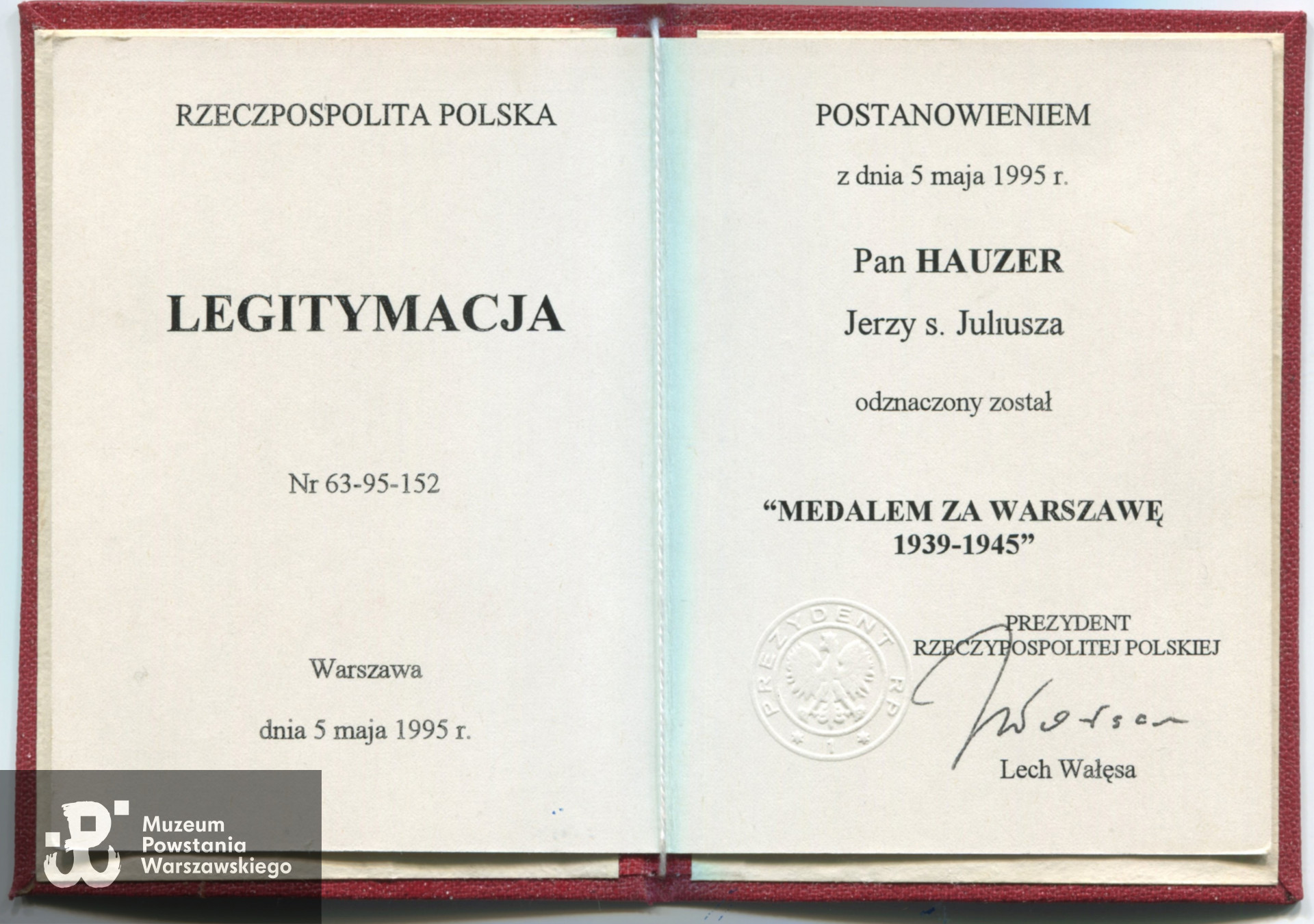 Skan:  Muzeum Powstania Warszawskiego, materiały do Słownika Biograficznego Uczestników PW, Teczki personalne - zasób Pokoju Kombatanta MPW