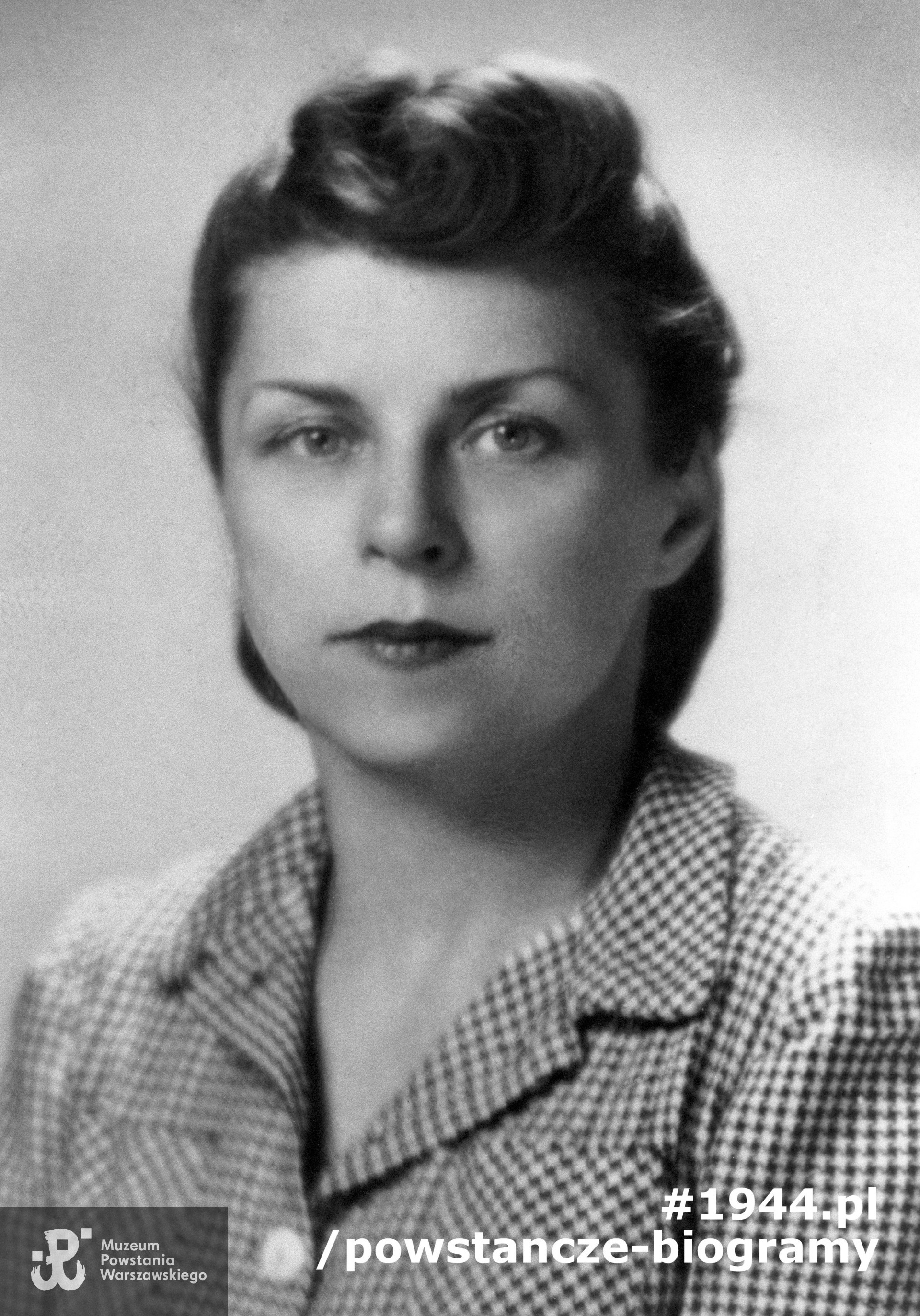 Maria Marynowska ps.  Monika (1903 - 1944) Fot. ze zbiorów Muzeum Powstania Warszawskiego - batalion „Zośka", sygn. MPW-IS/1859