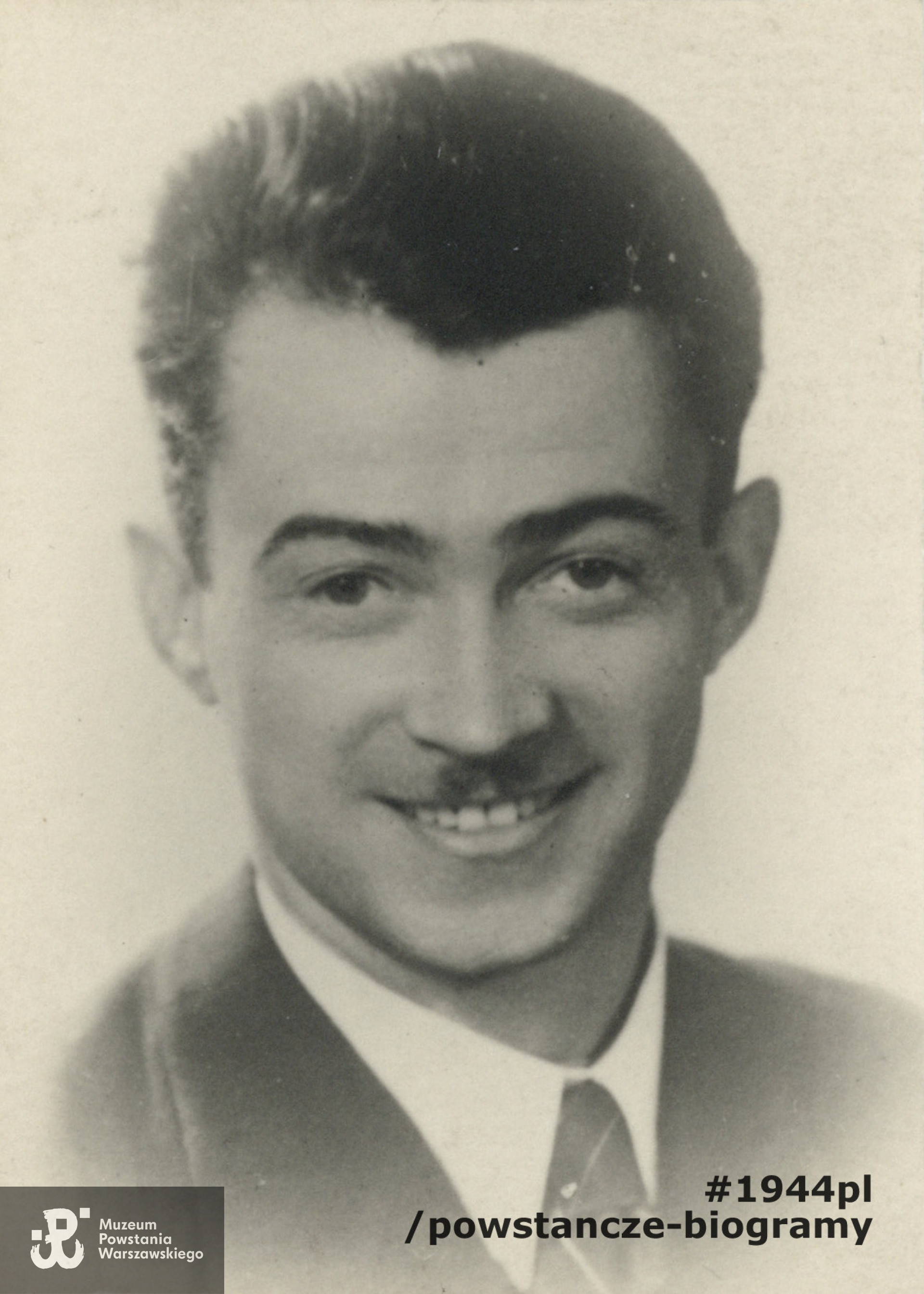 strz. Tadeusz Szymański ps. "Jurek" (1908-1944). Fotografia portretowa z archiwum rodzinnego, udostępnił syn, p. Leszek Szymański 