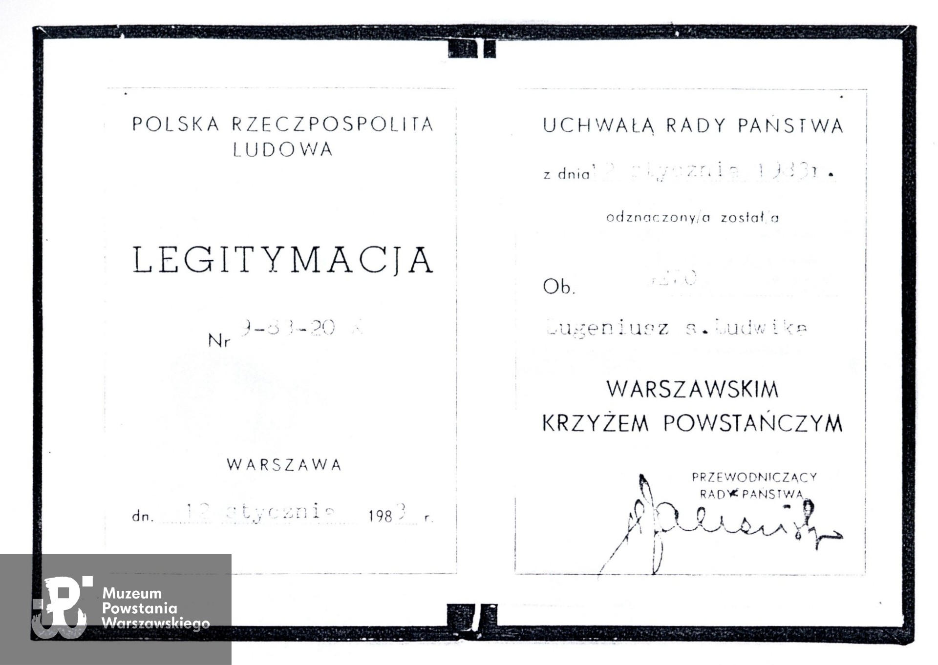 Źródło: Muzeum Powstania Warszawskiego, Teczki personalne uczestników Powstania Warszawskiego: Gelo Eugeniusz