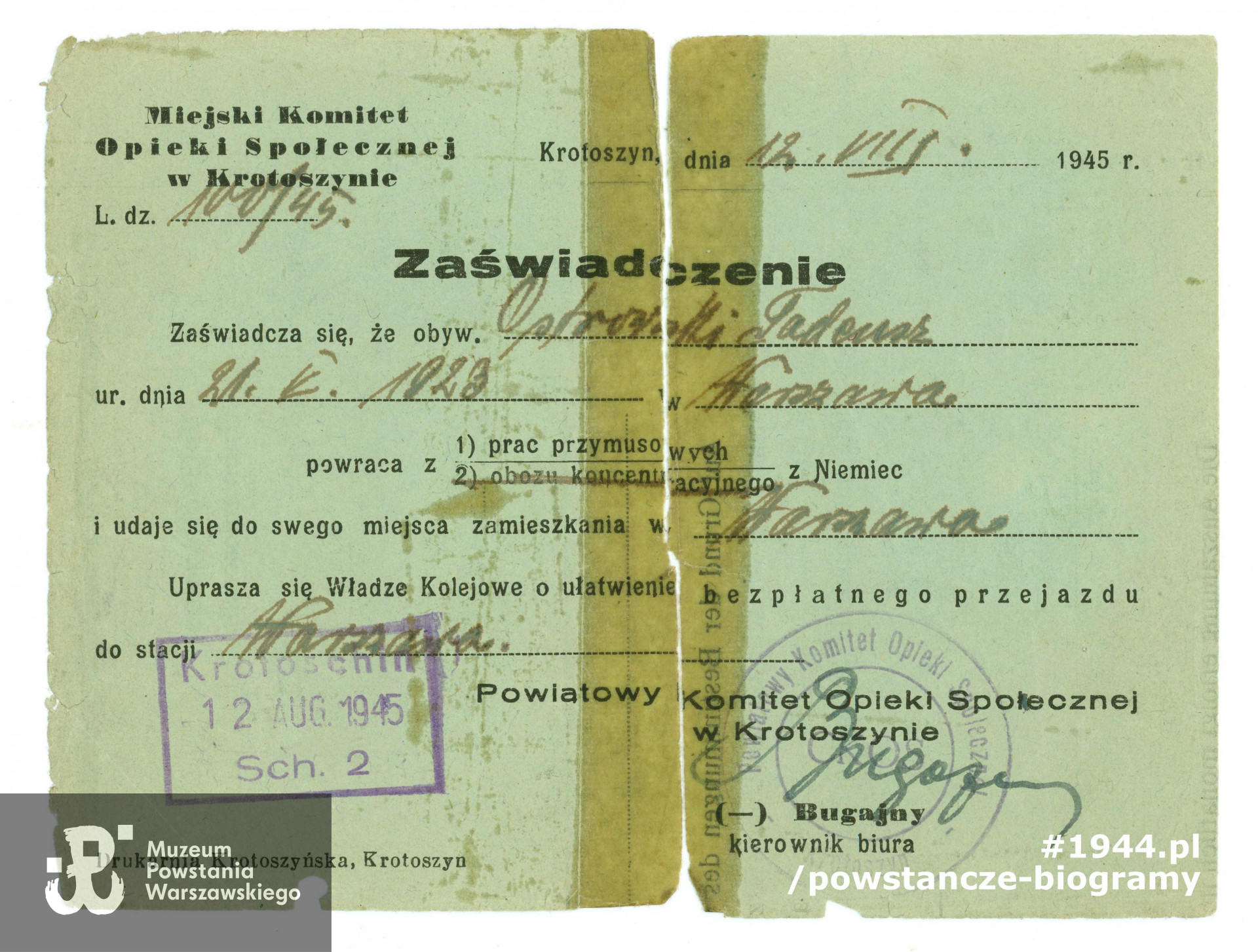  Archiwum prywatne, materiały do Słownika Biograficznego Uczestników PW