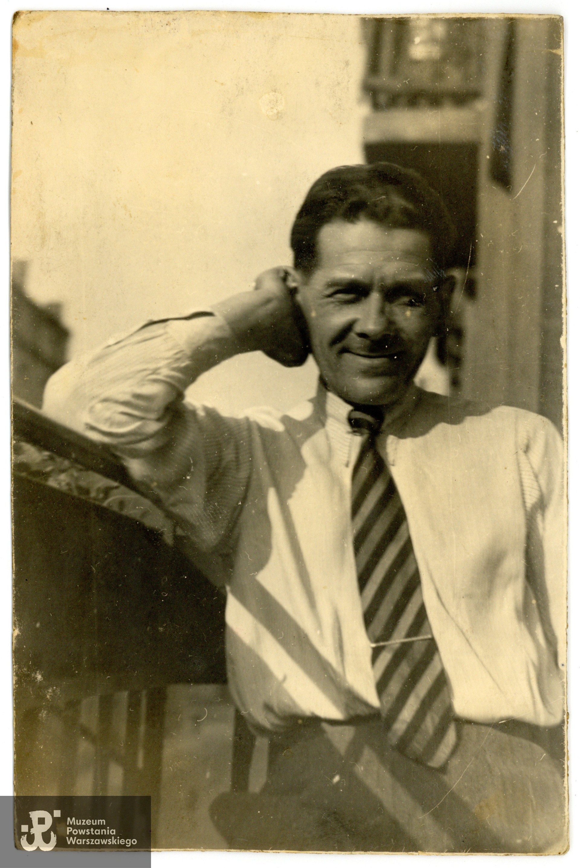 Stefan Boczek "Karski". Fot. ze zbiorów rodzinnych, udostępniła p. Julia Wiktorska-Wołczak. Skany wykonano w Muzeum Powstania Warszawskiego, 05/2025